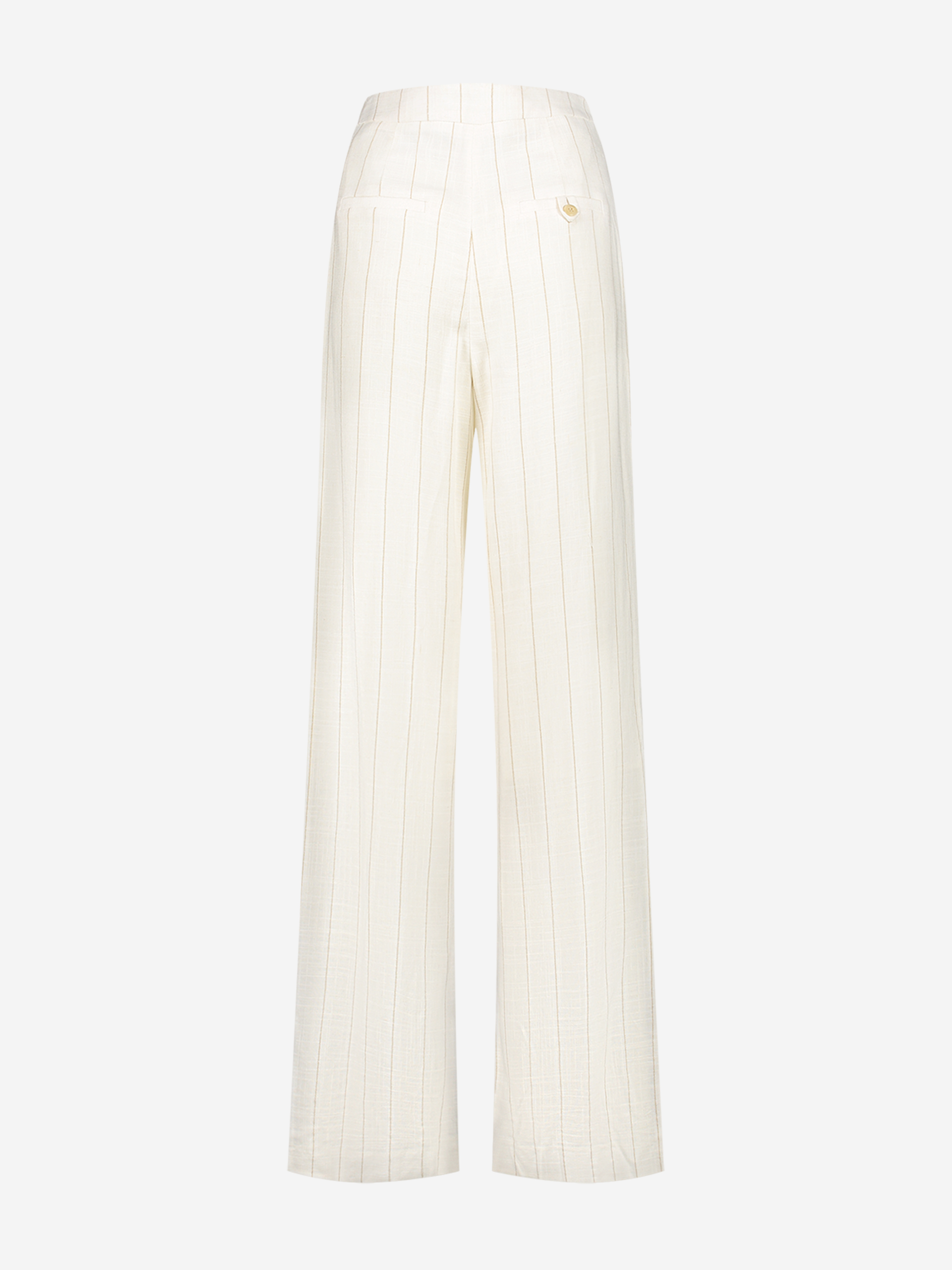 Pinstriped trousers with high rise