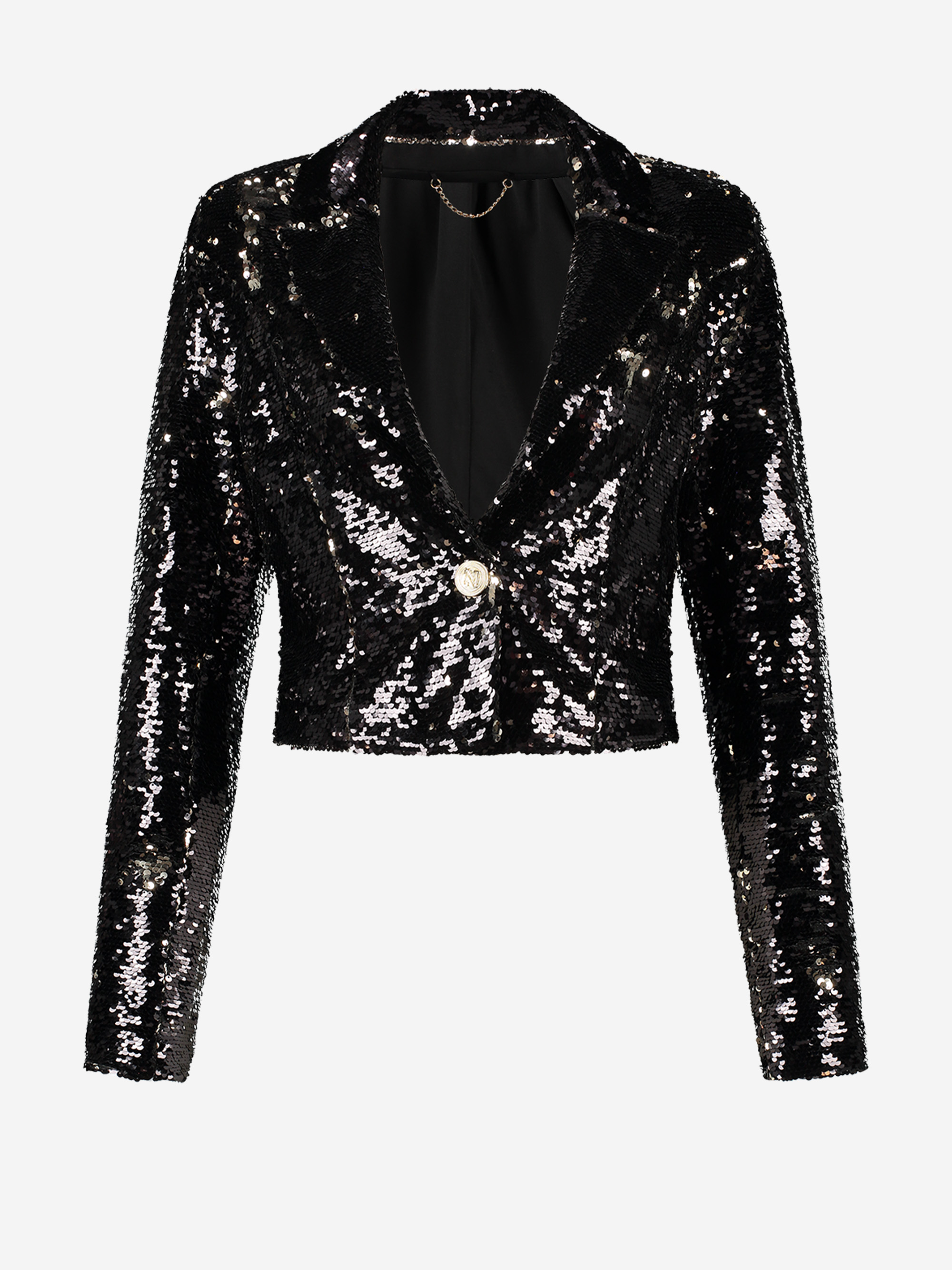 Cropped sequin blazer