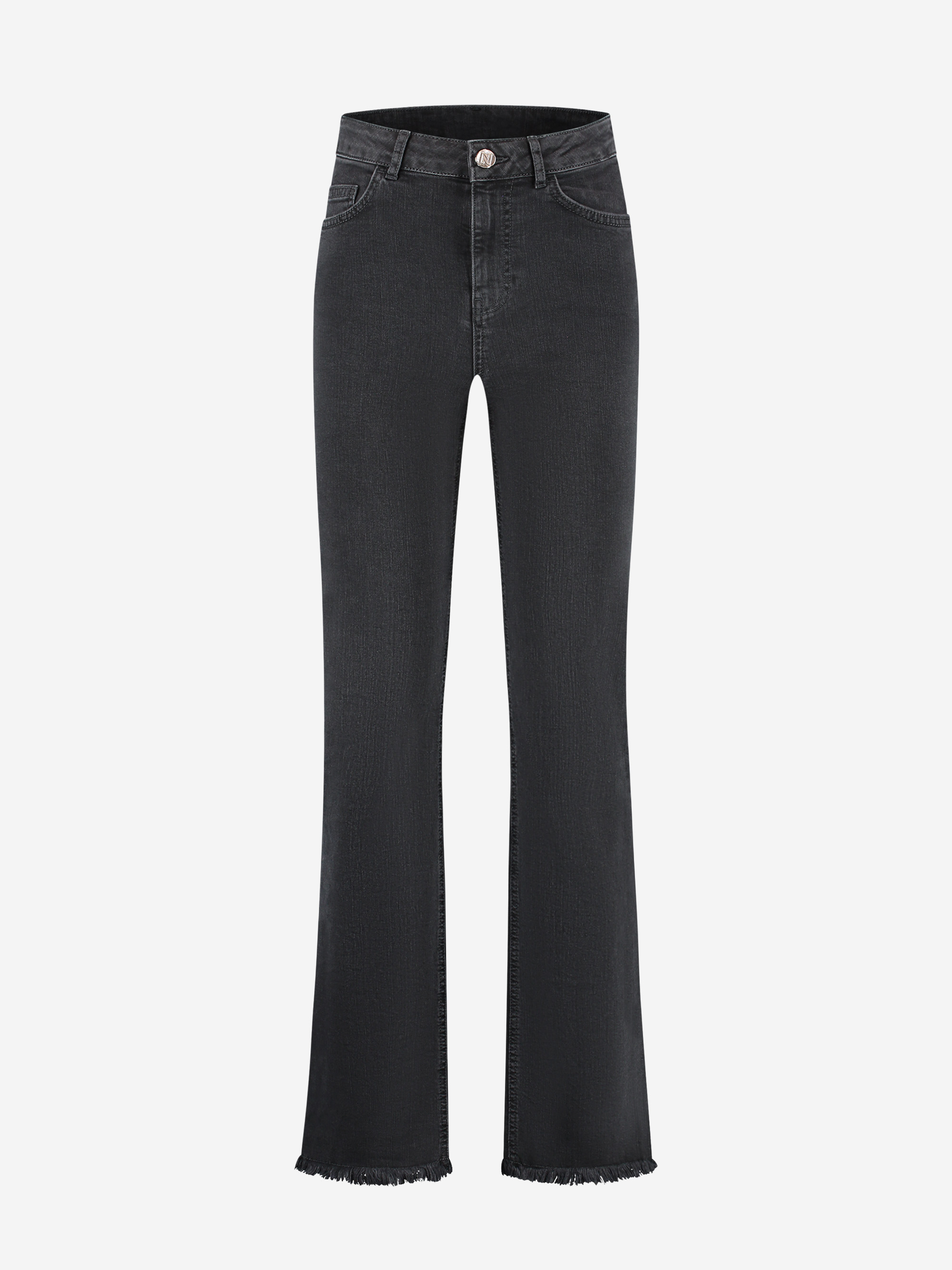 High waist jeans with straight fit