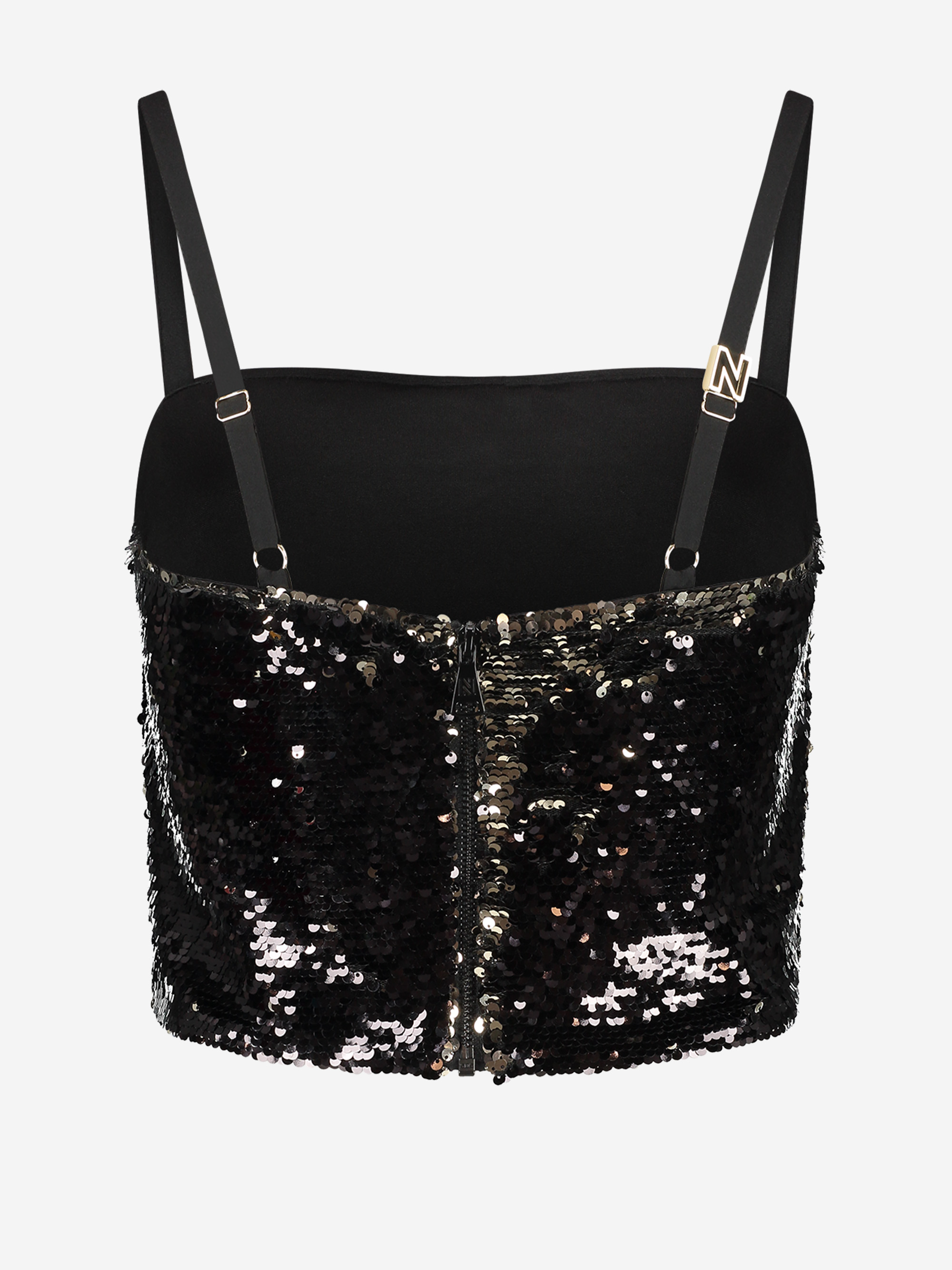 Cropped top met pailletten