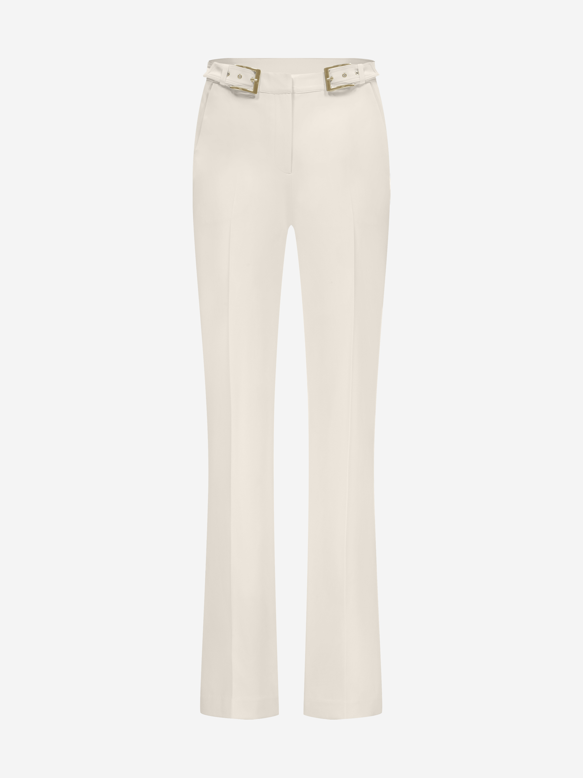 Classic trousers with buckle detail