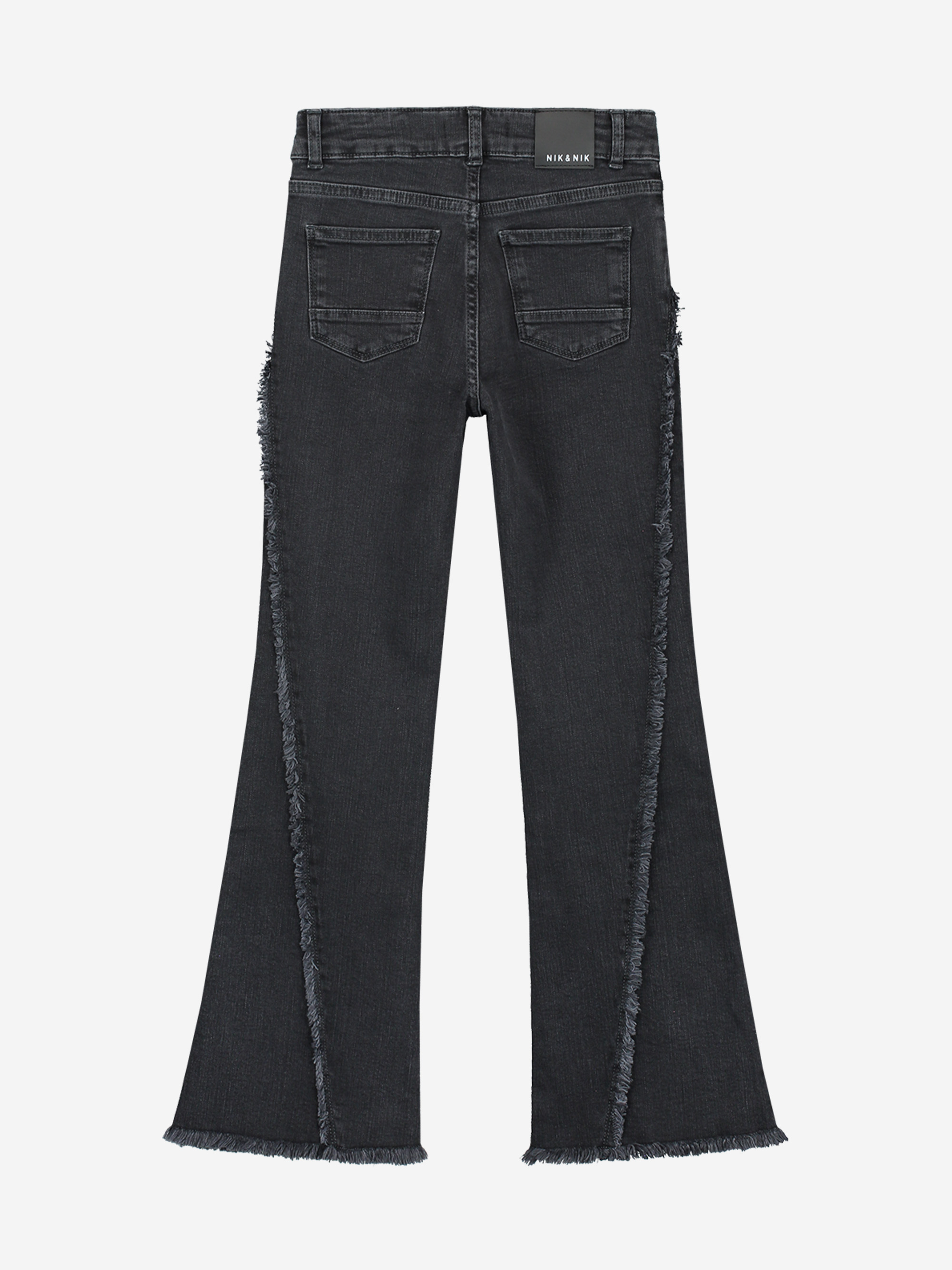 Jeans met rafels en rechte pijpen