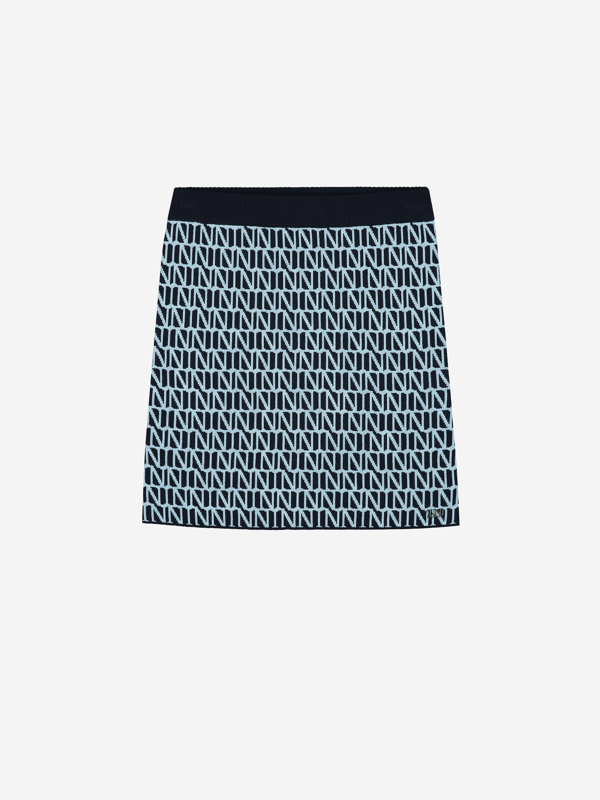 Mid rise rok met logo patroon