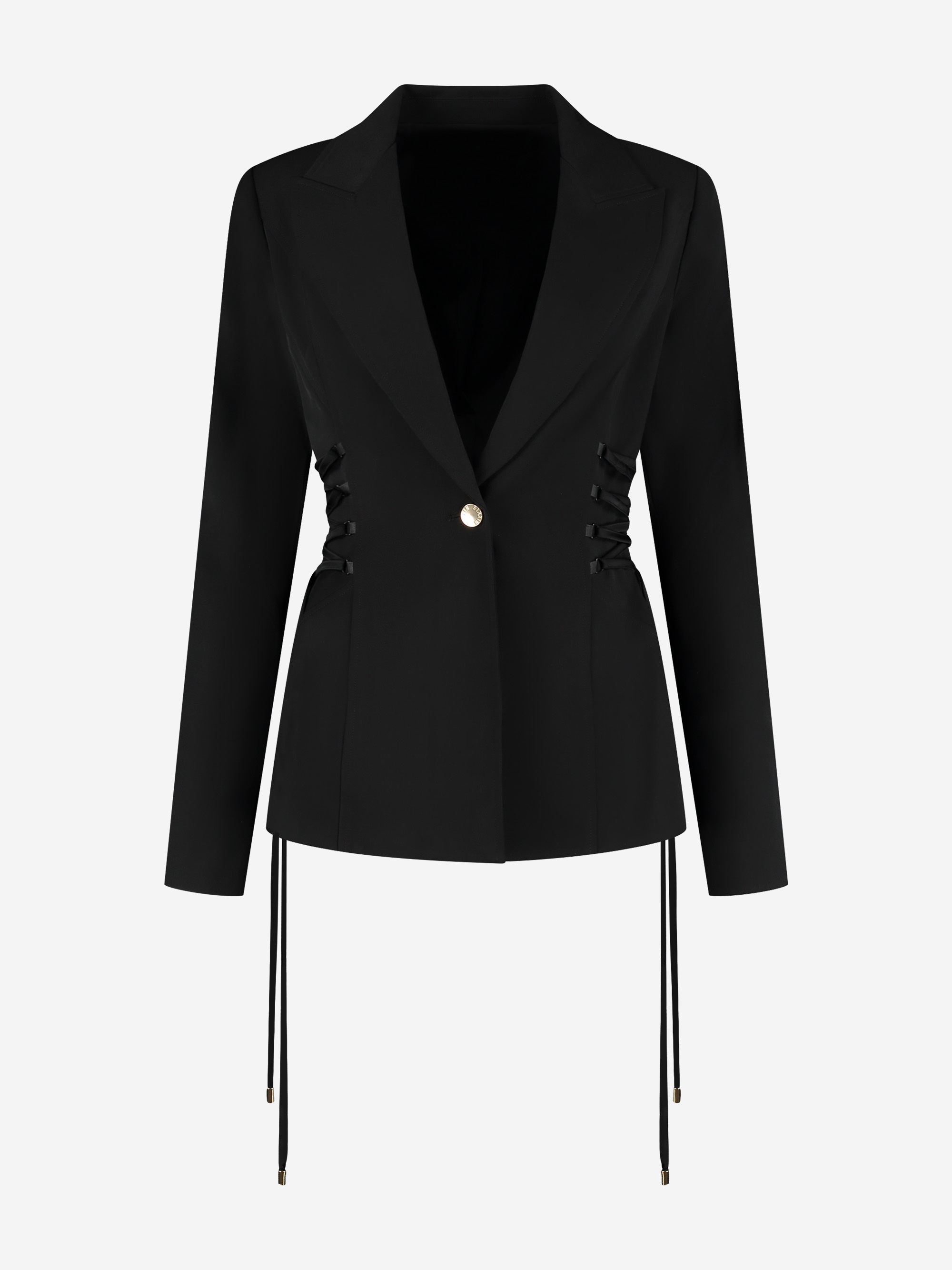 Fitted blazer with lace-up details