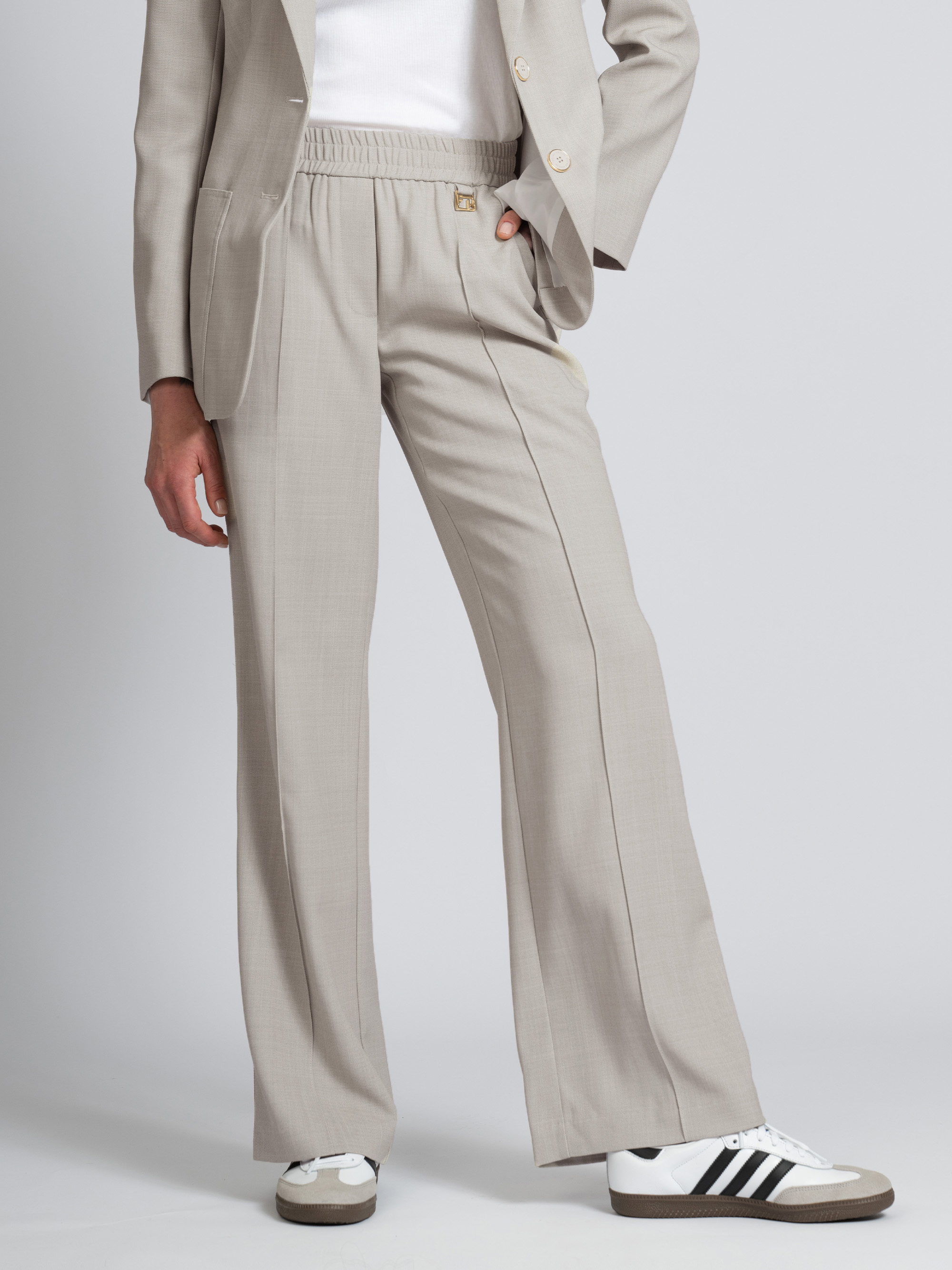 Broek met elastische tailleband en FH logo detail