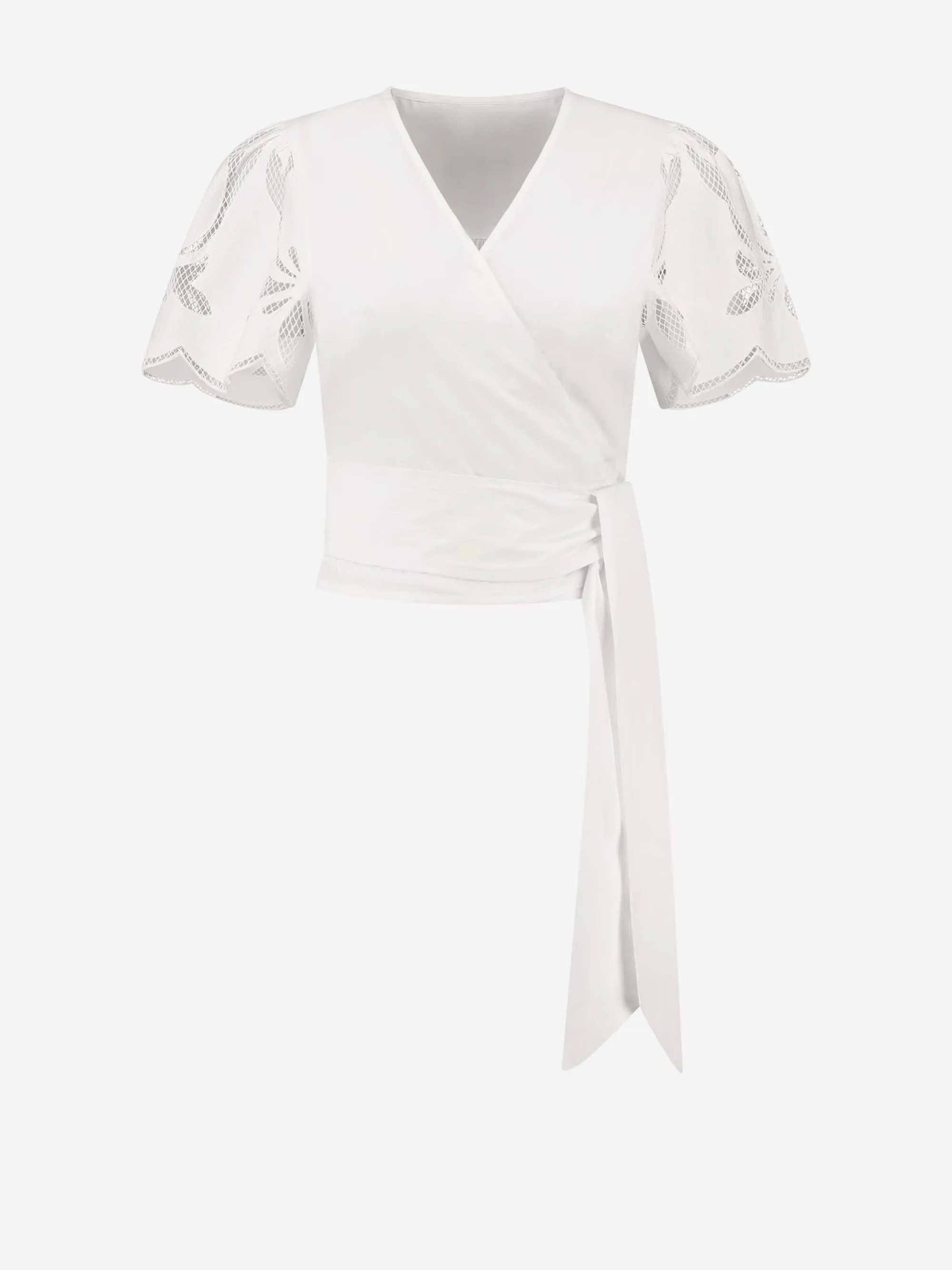 Top met embroidery