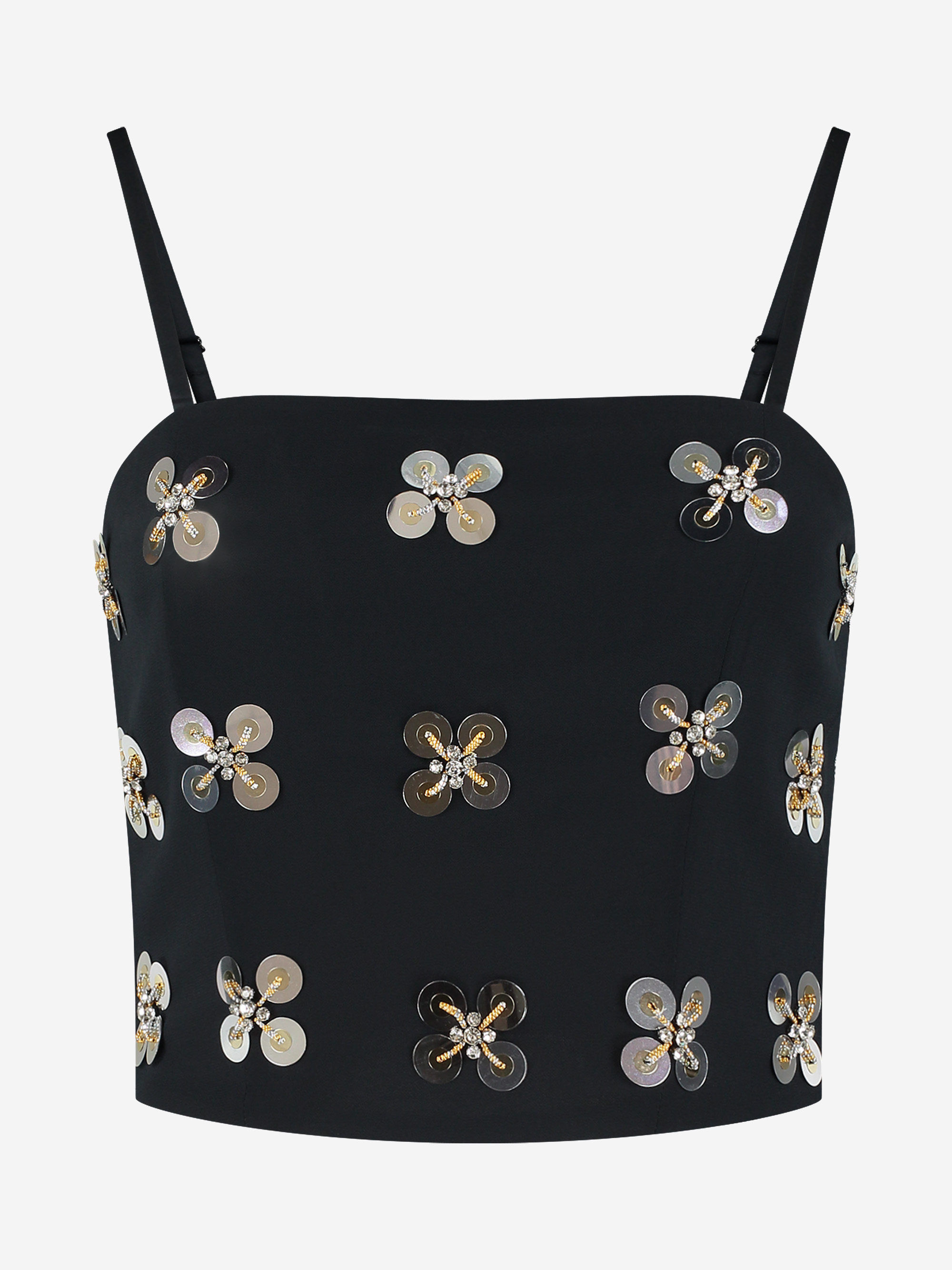 Cropped top met pailletten