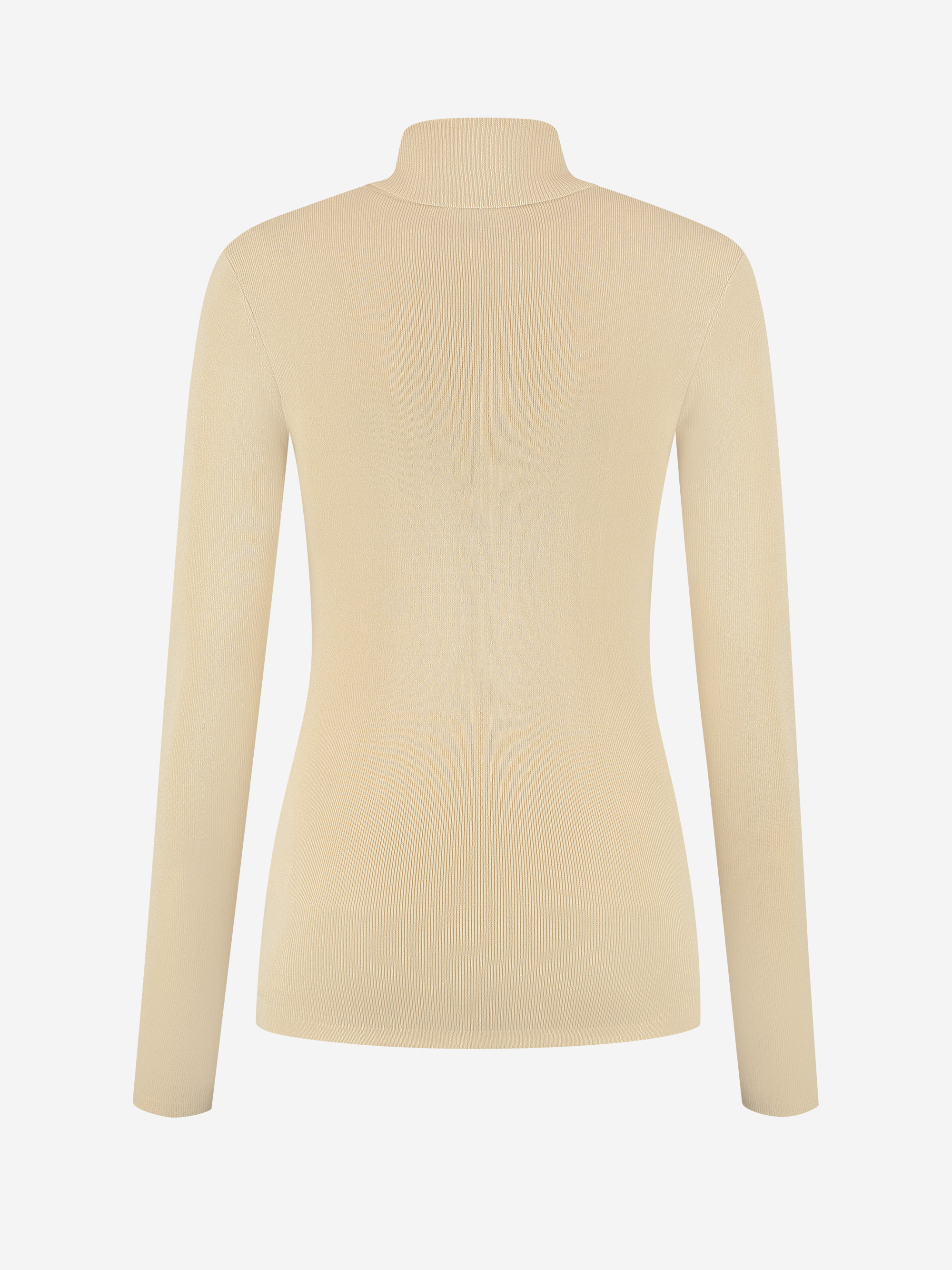Fitted top with logo patch and turtleneck