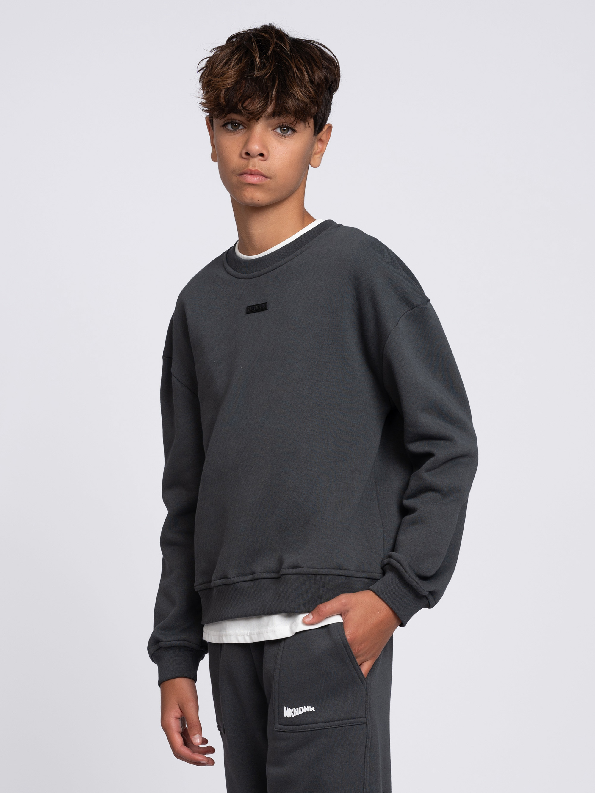 Oversized sweater met geborduurd logo