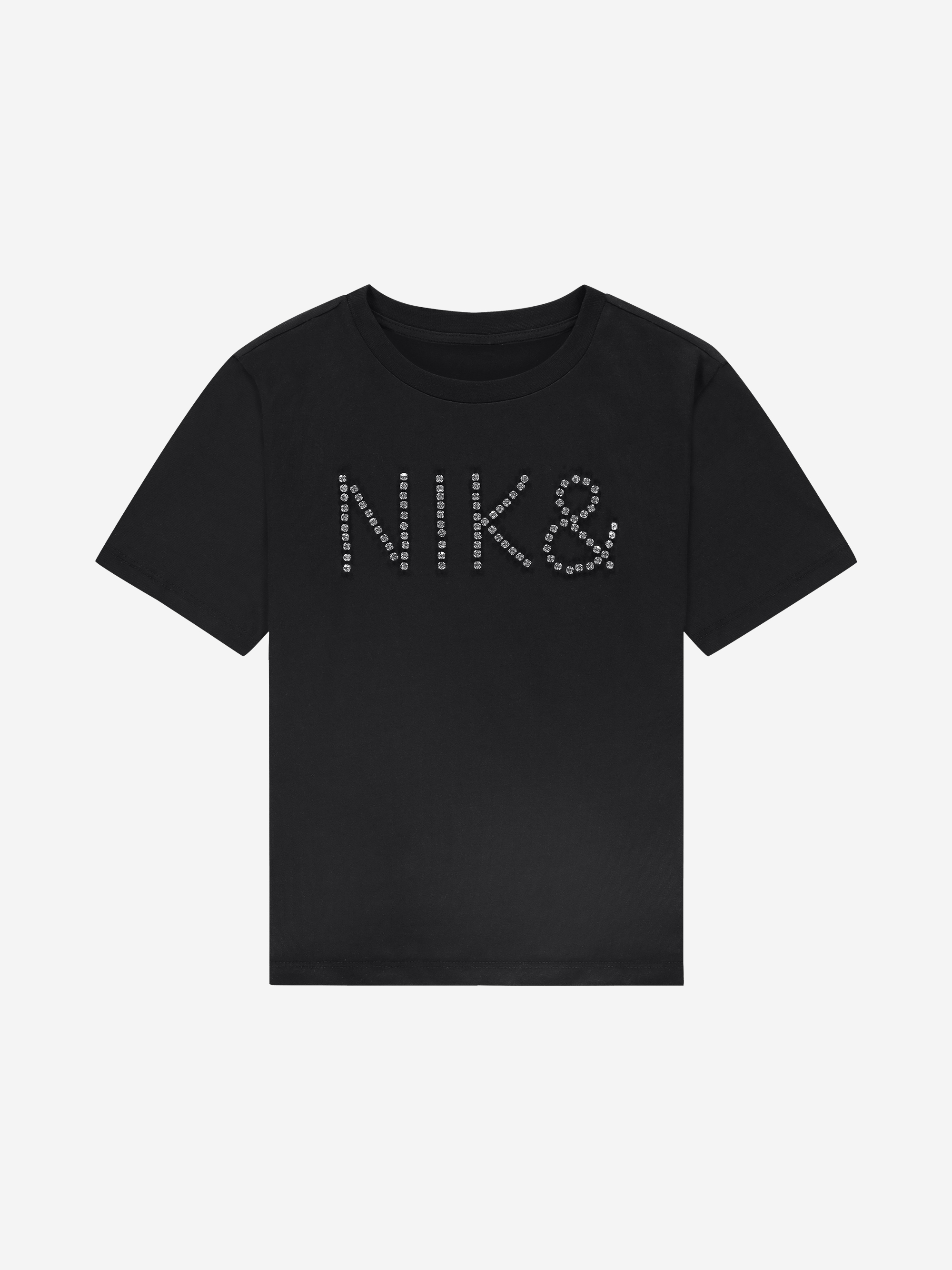 T-shirt met logo van strass steentjes