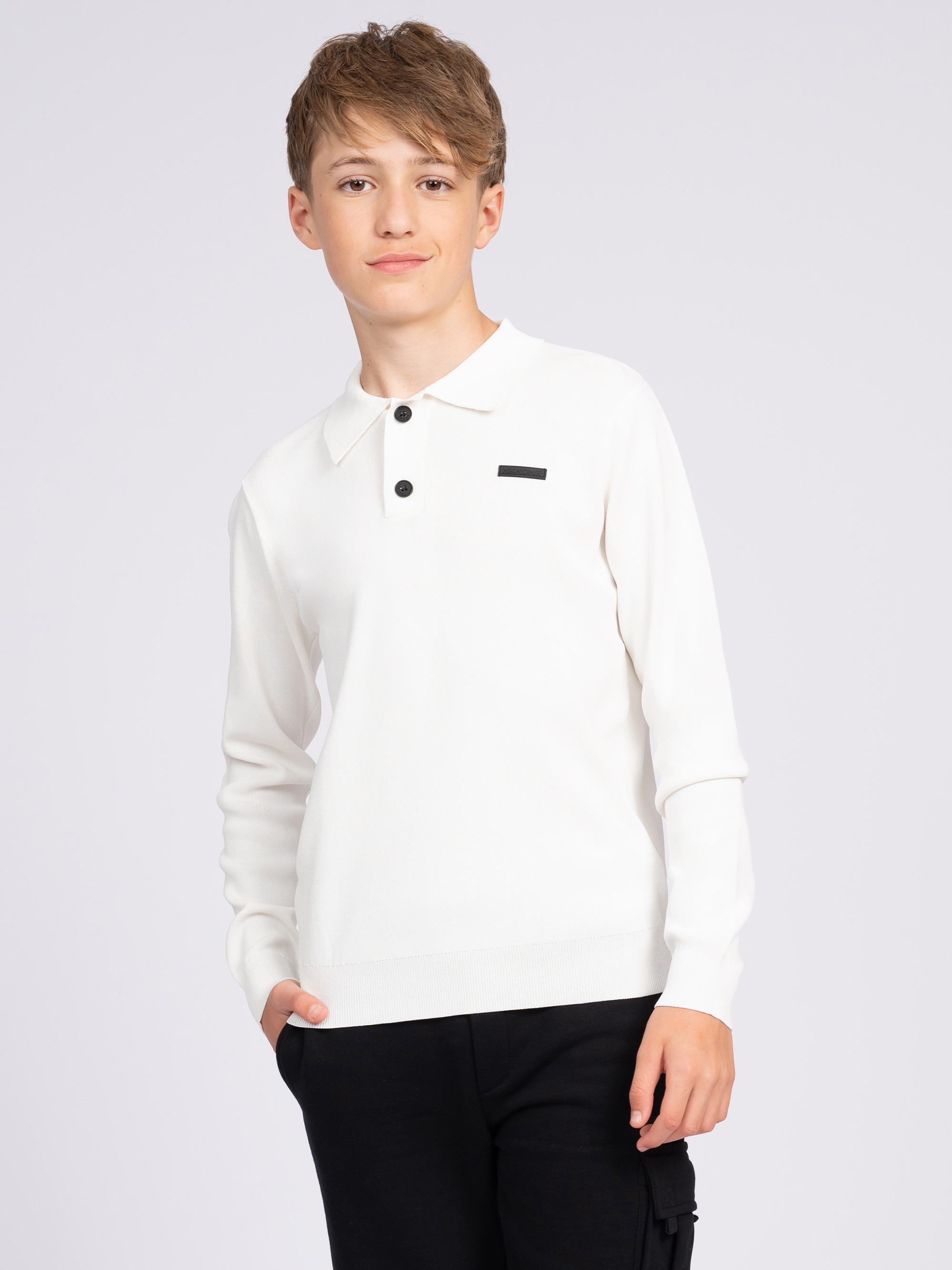 Polo with long sleeves and NIK&NIK logo