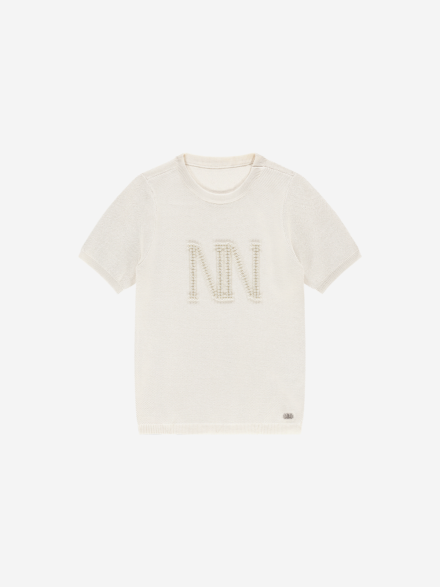 Knitted top with NN pearl logo