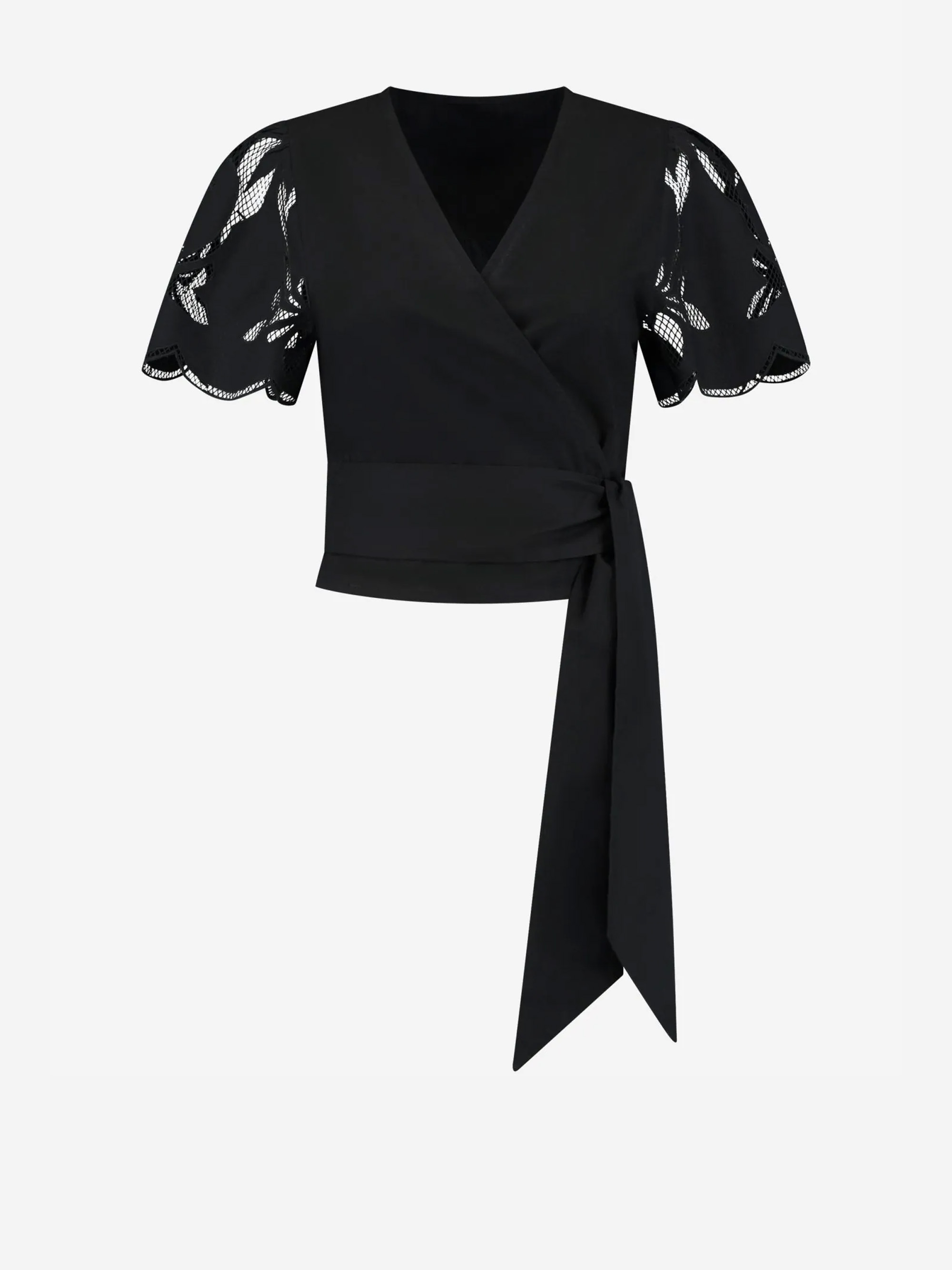Top met embroidery