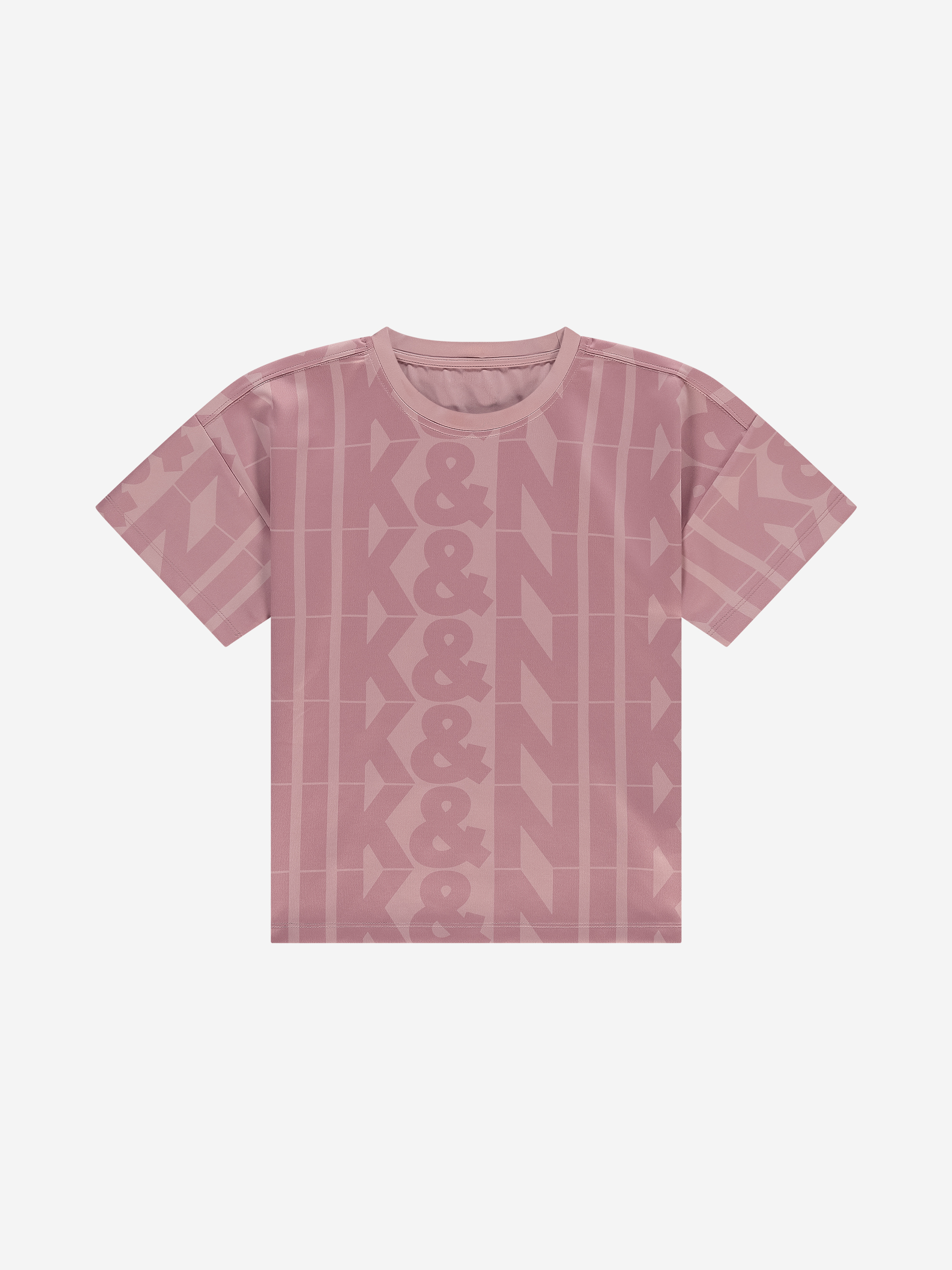 Losvallend T-shirt met N&N logo patroon