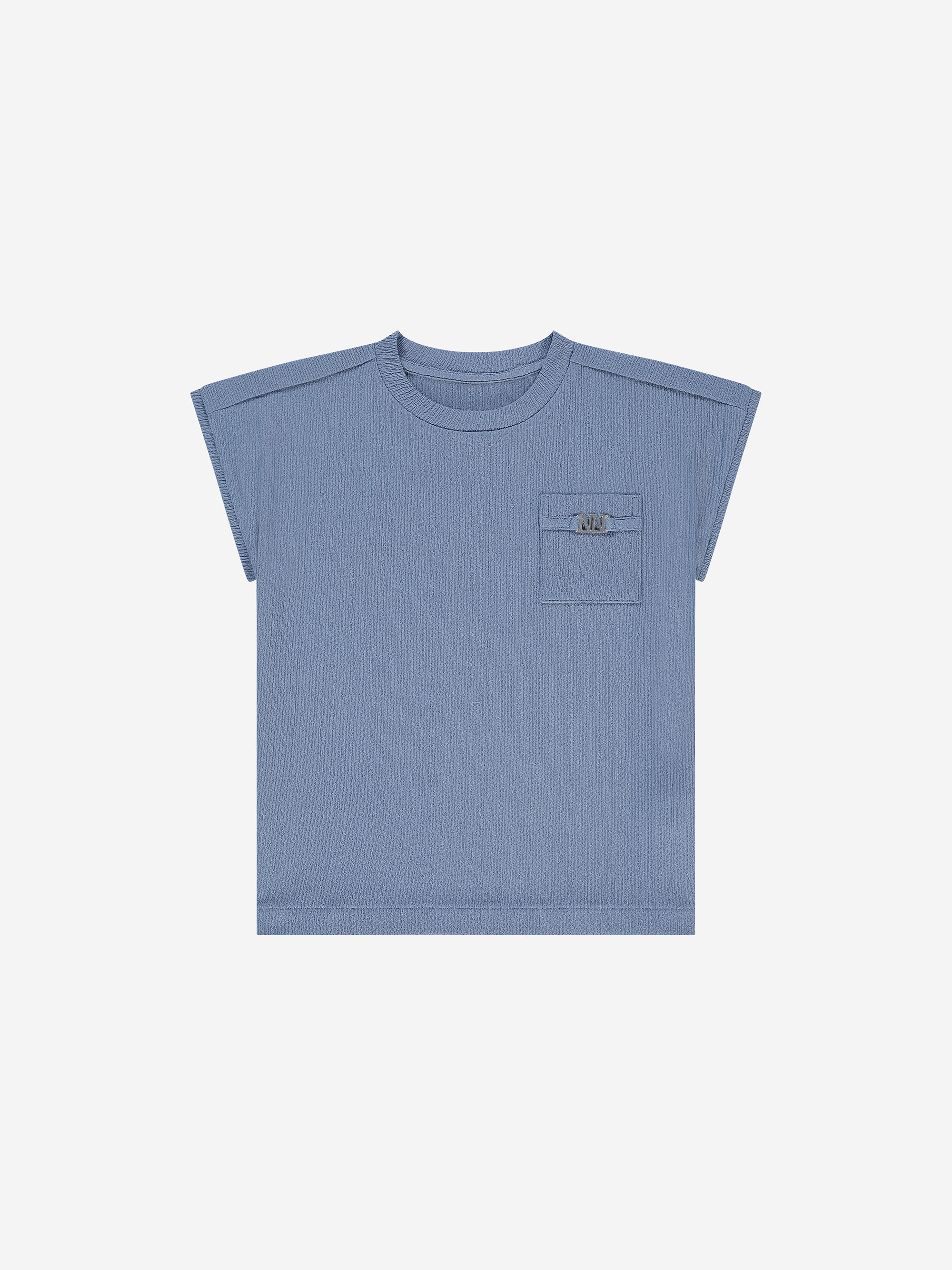 Lightweight top with cap sleeves