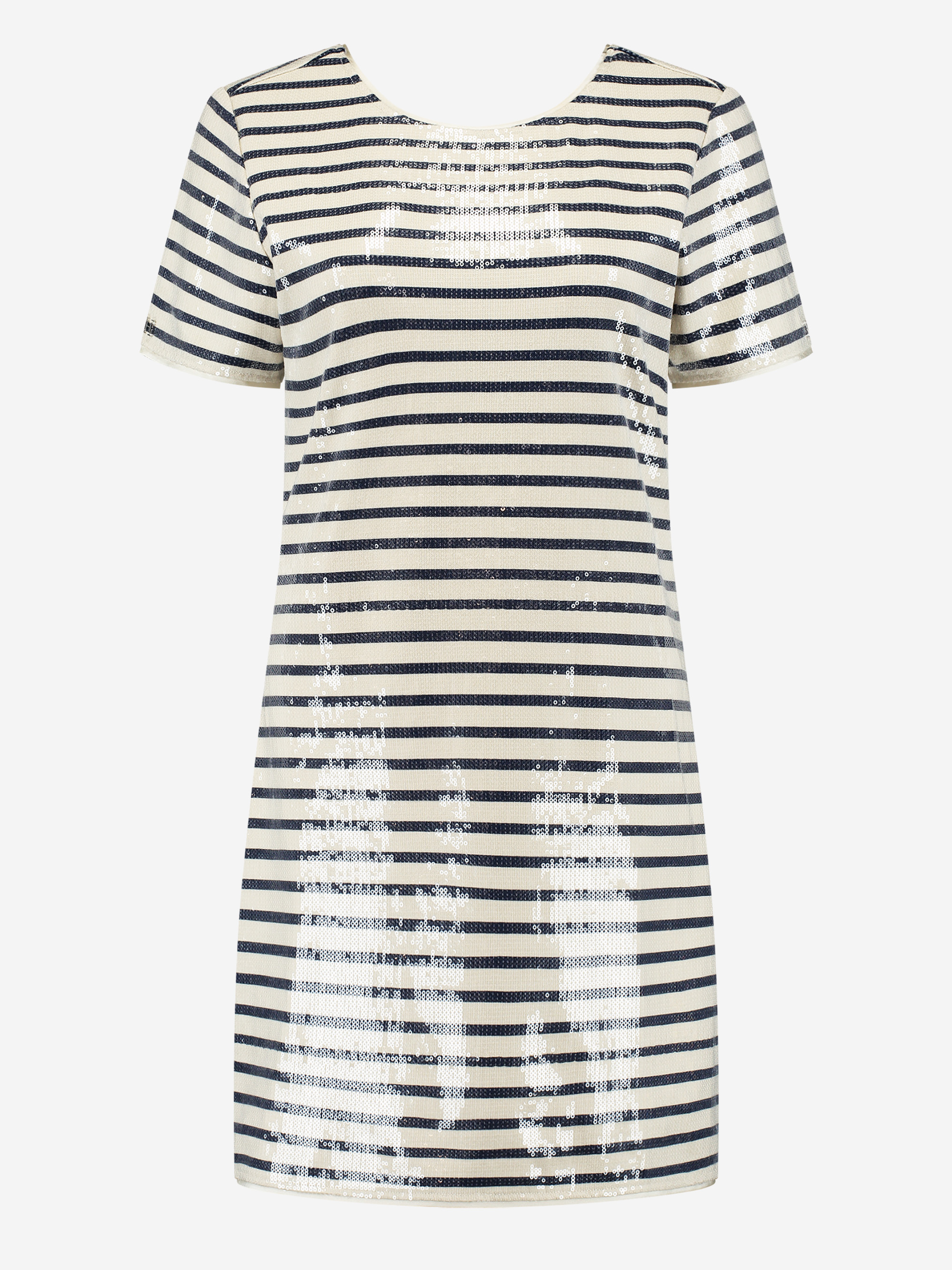 Gestreepte jurk met pailletten