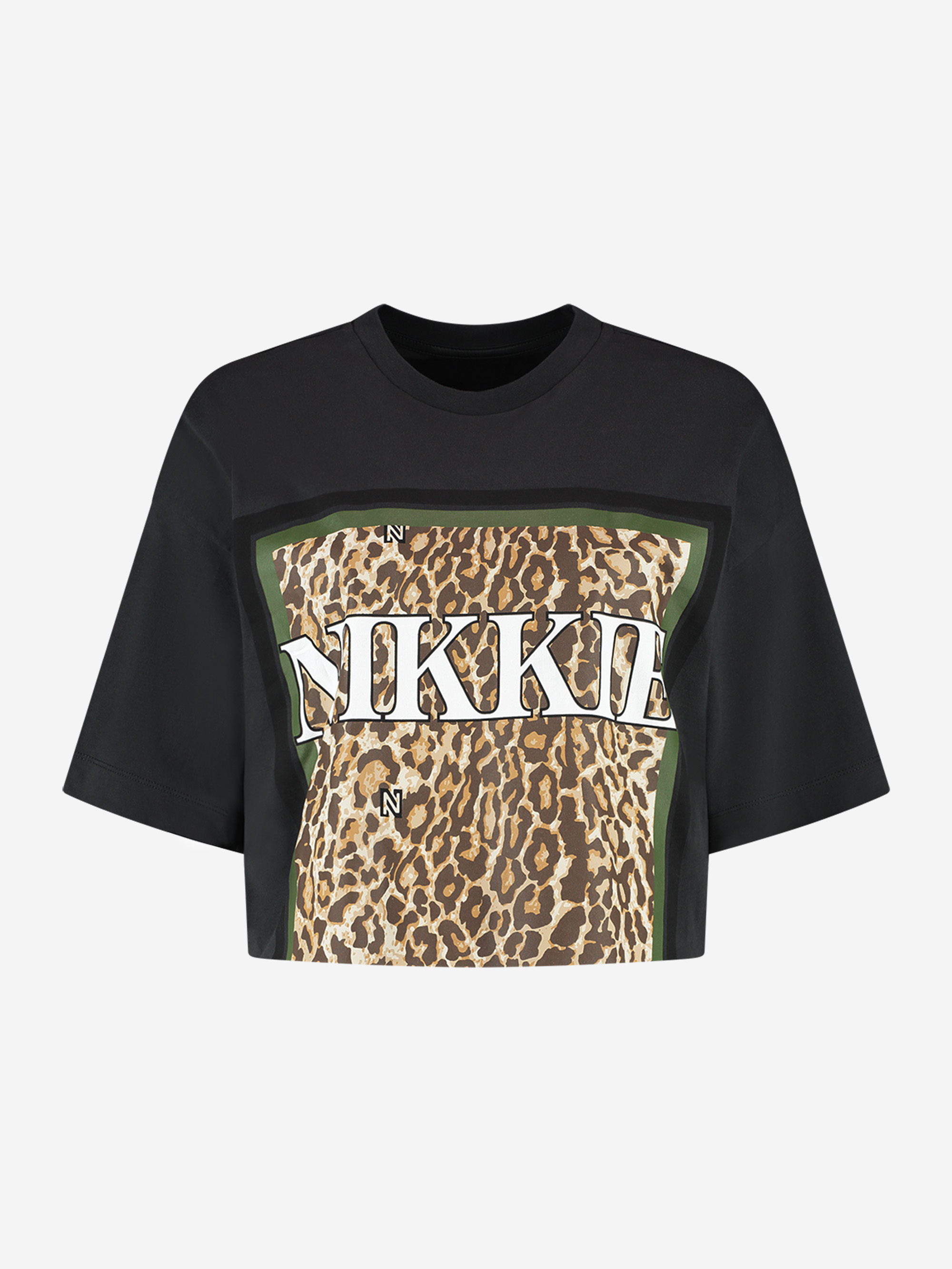Cropped T-shirt met grafische print