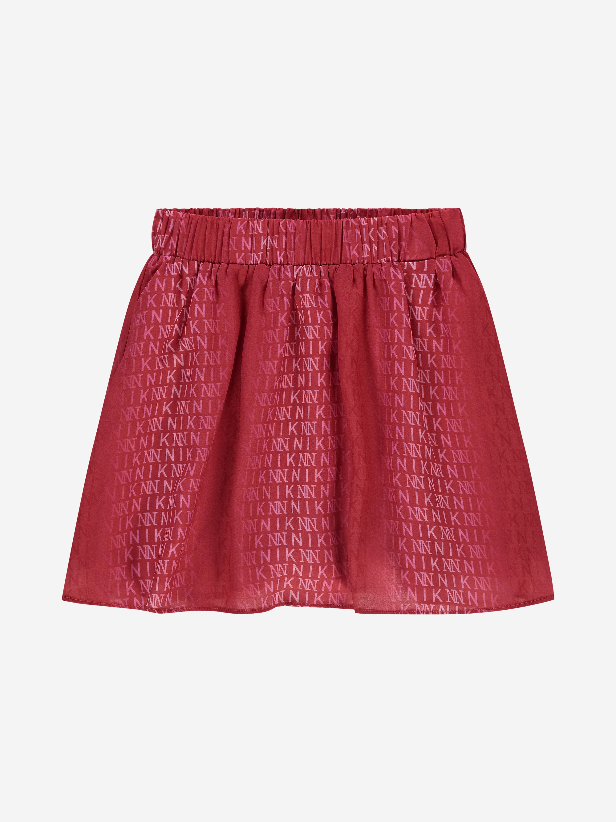 A-lijn rok met logo print en elastische tailleband