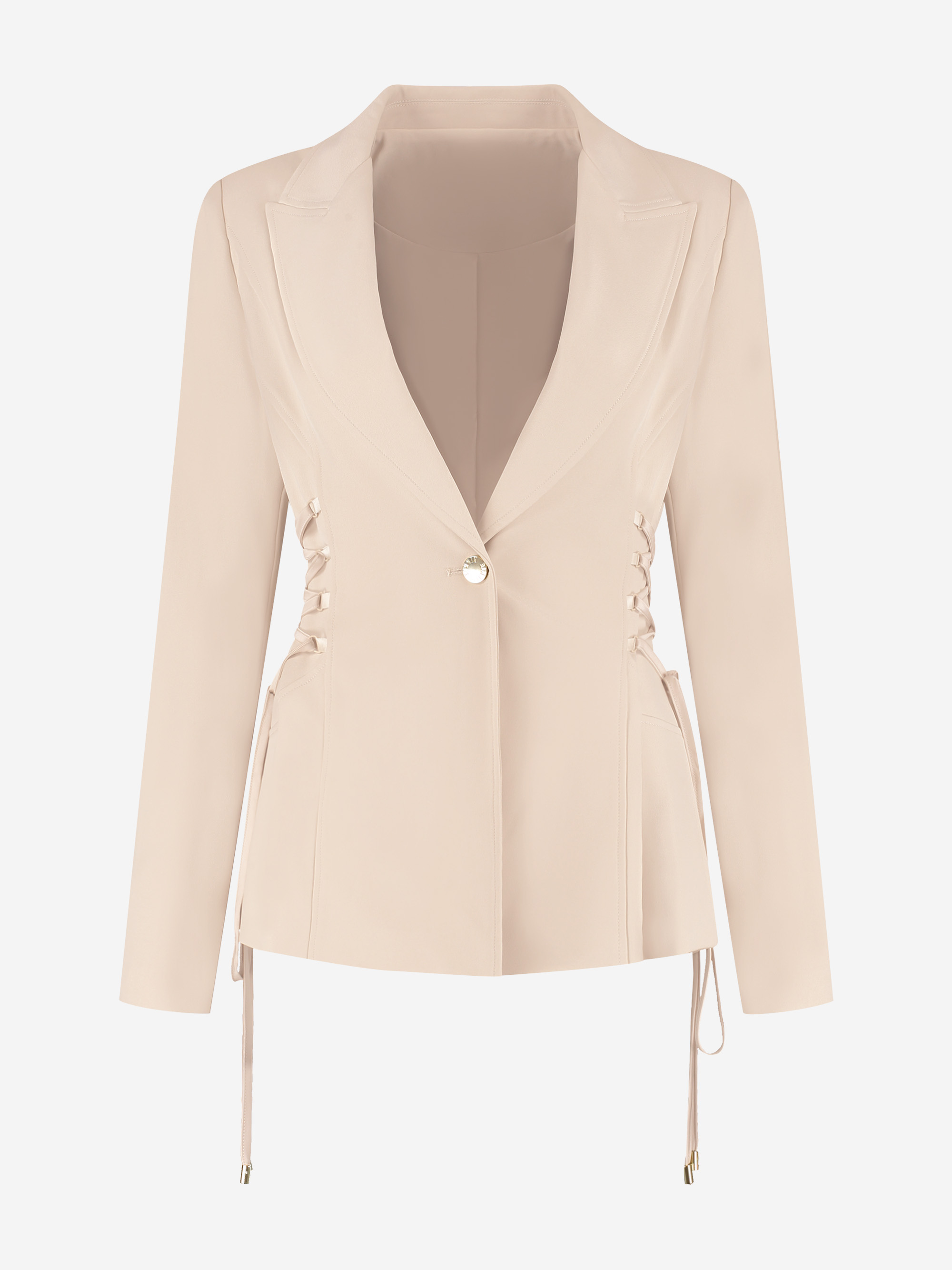 Fitted blazer with lace-up details