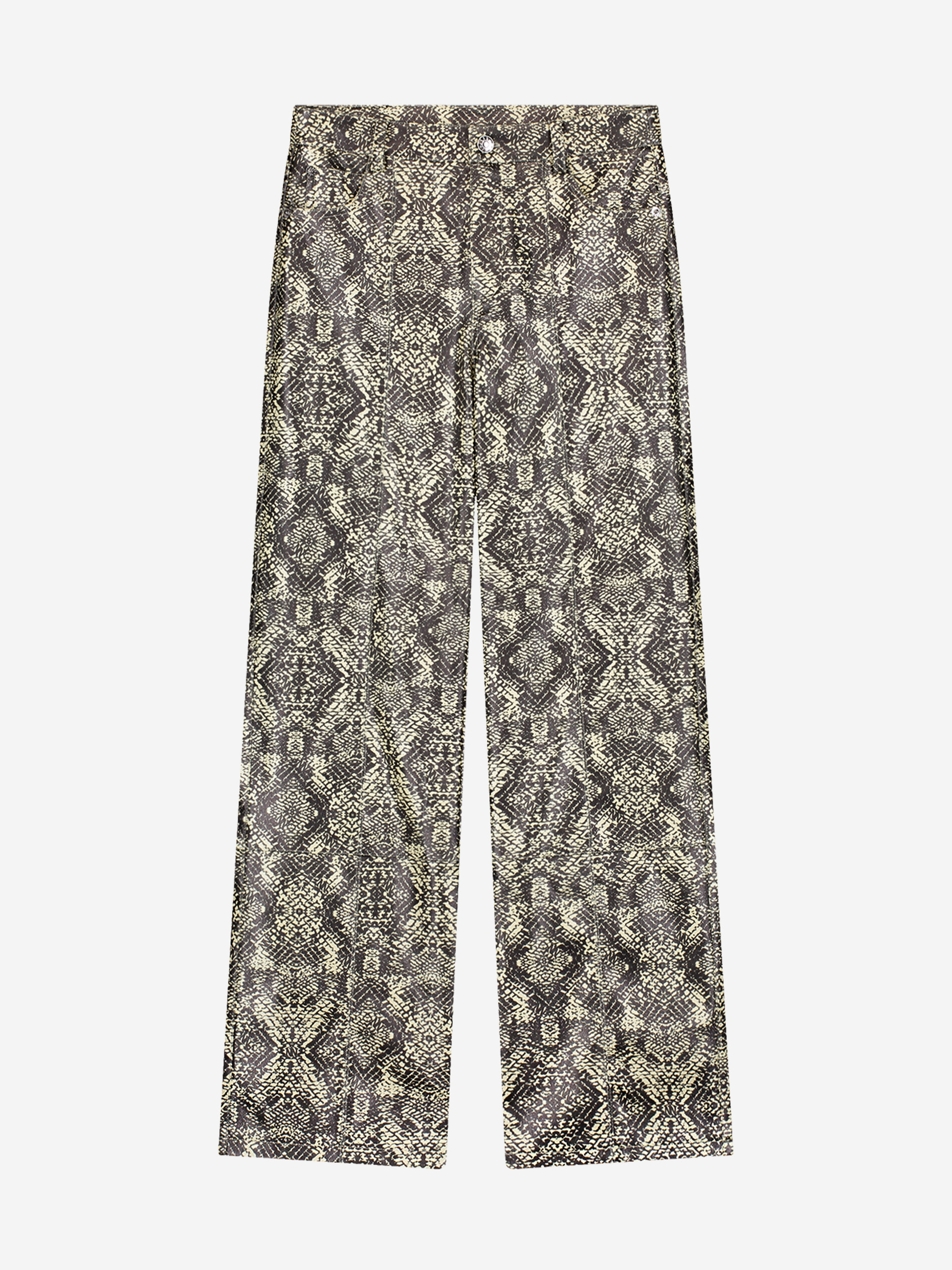 Slangenprint broek met rechte pijpen