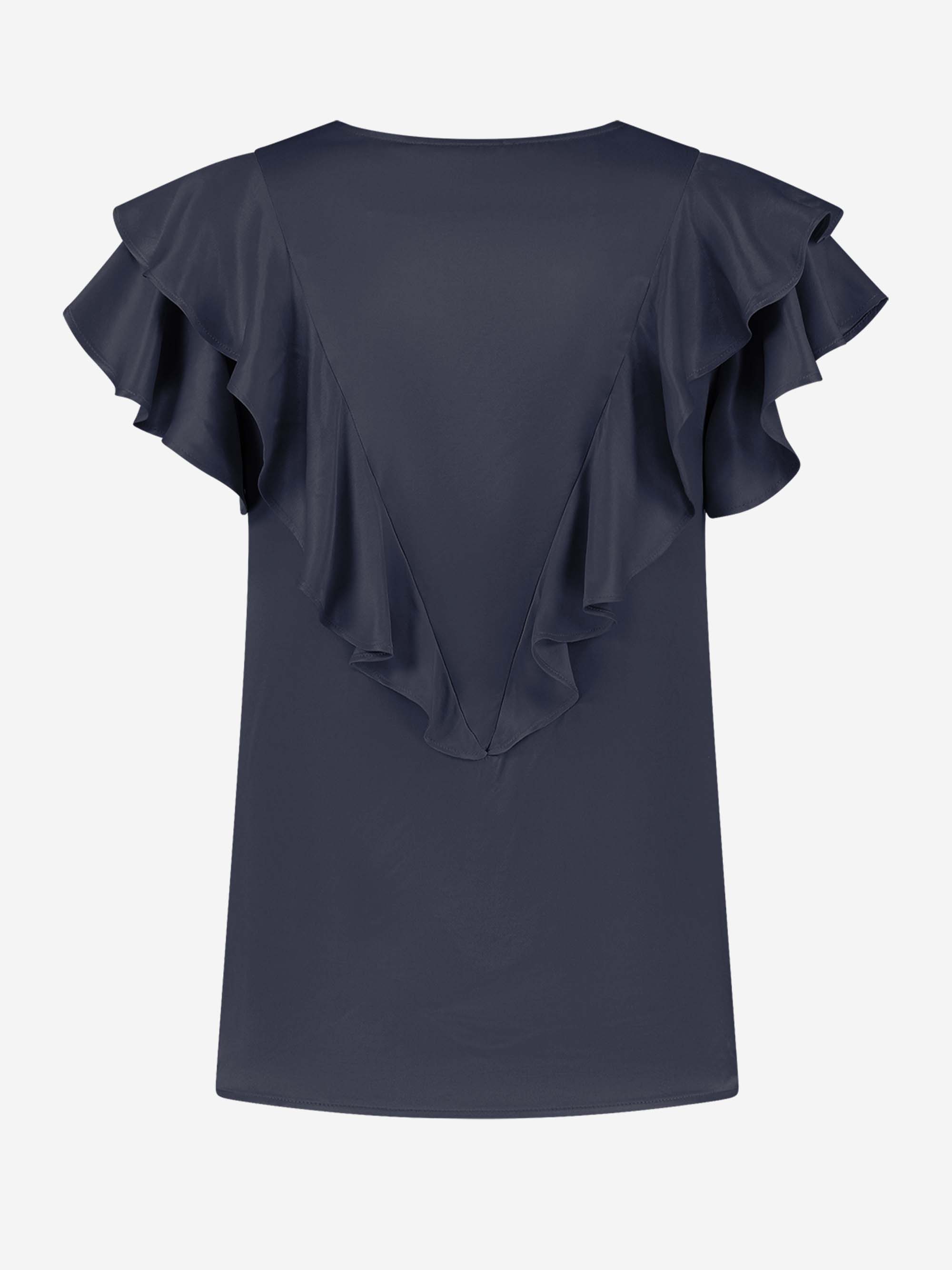 Satijn look blouse met ruches 