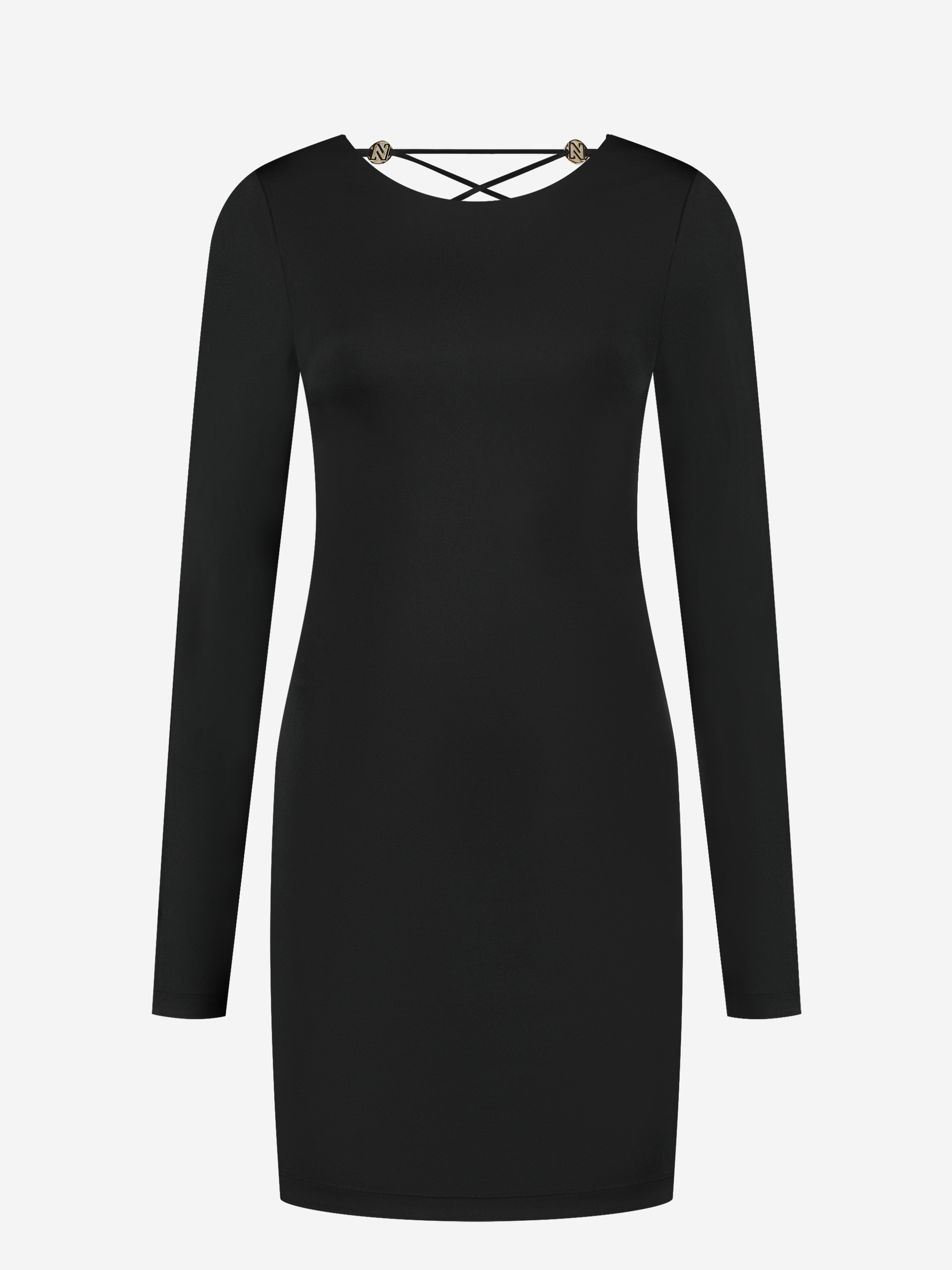 Dress with crossed straps on back