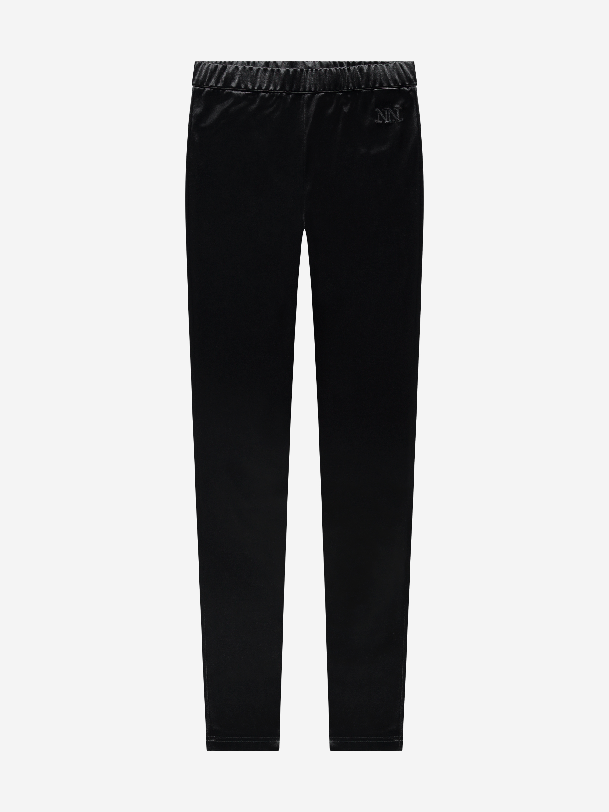 Legging met velvet look en N&N logo