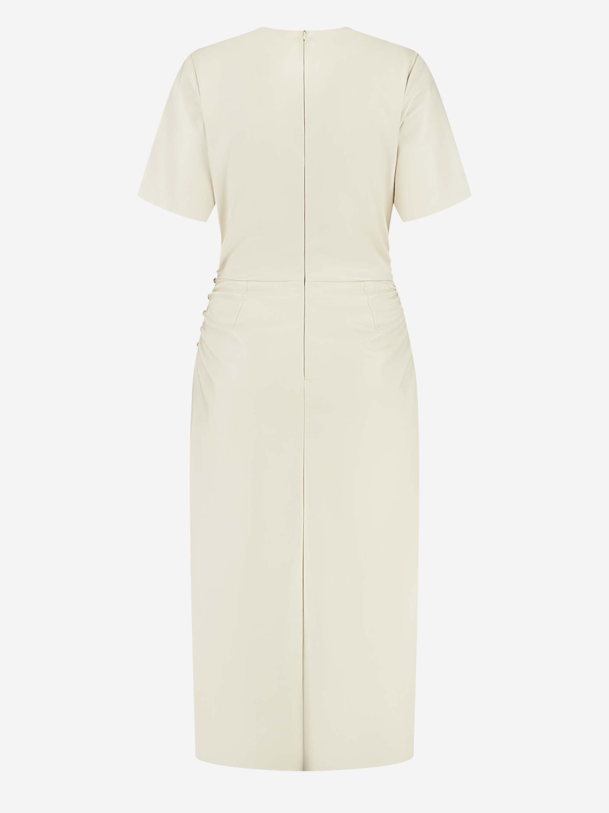  Vegan leather wrap dress 