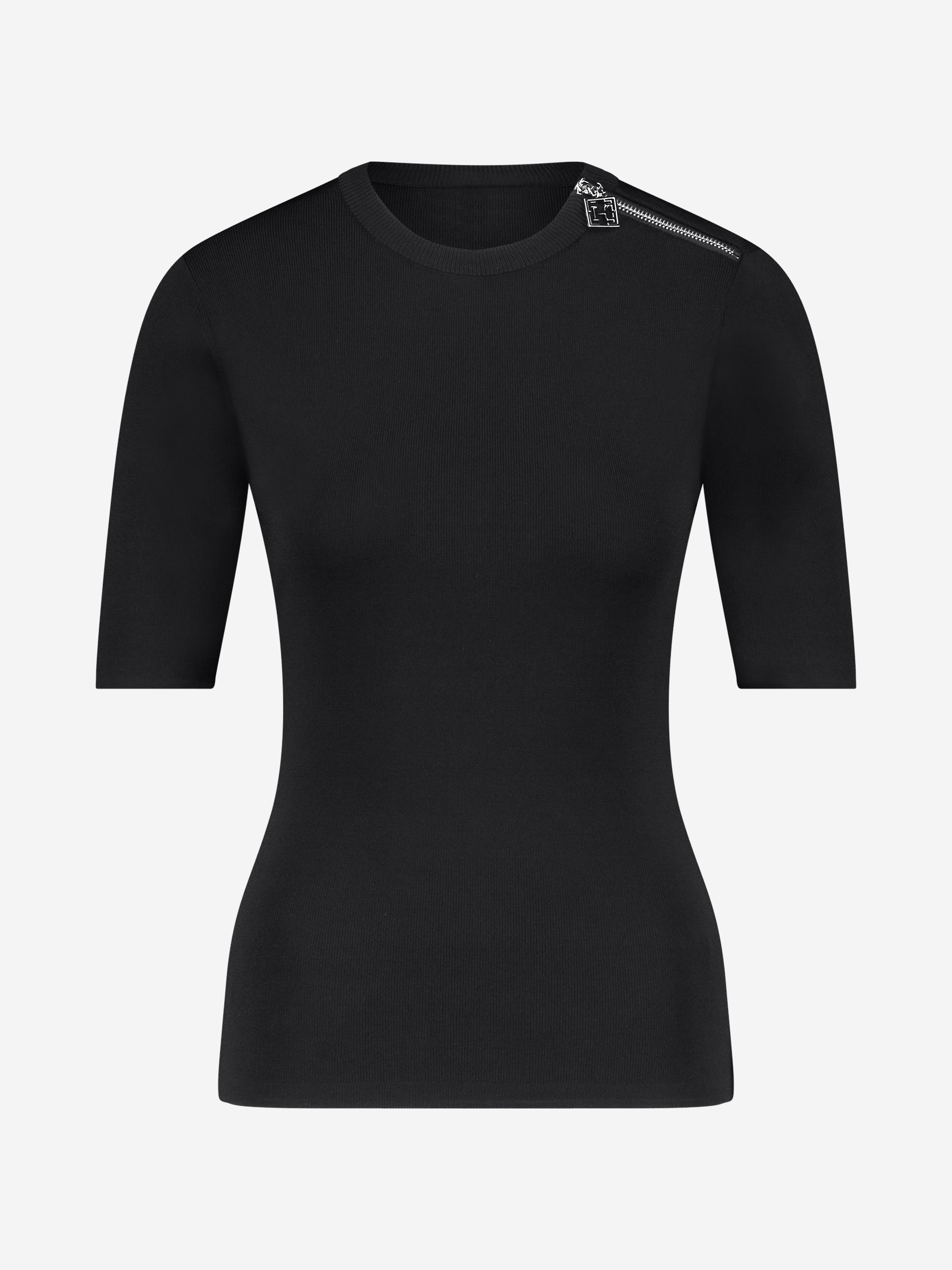 Aansluitende top met rits detail 