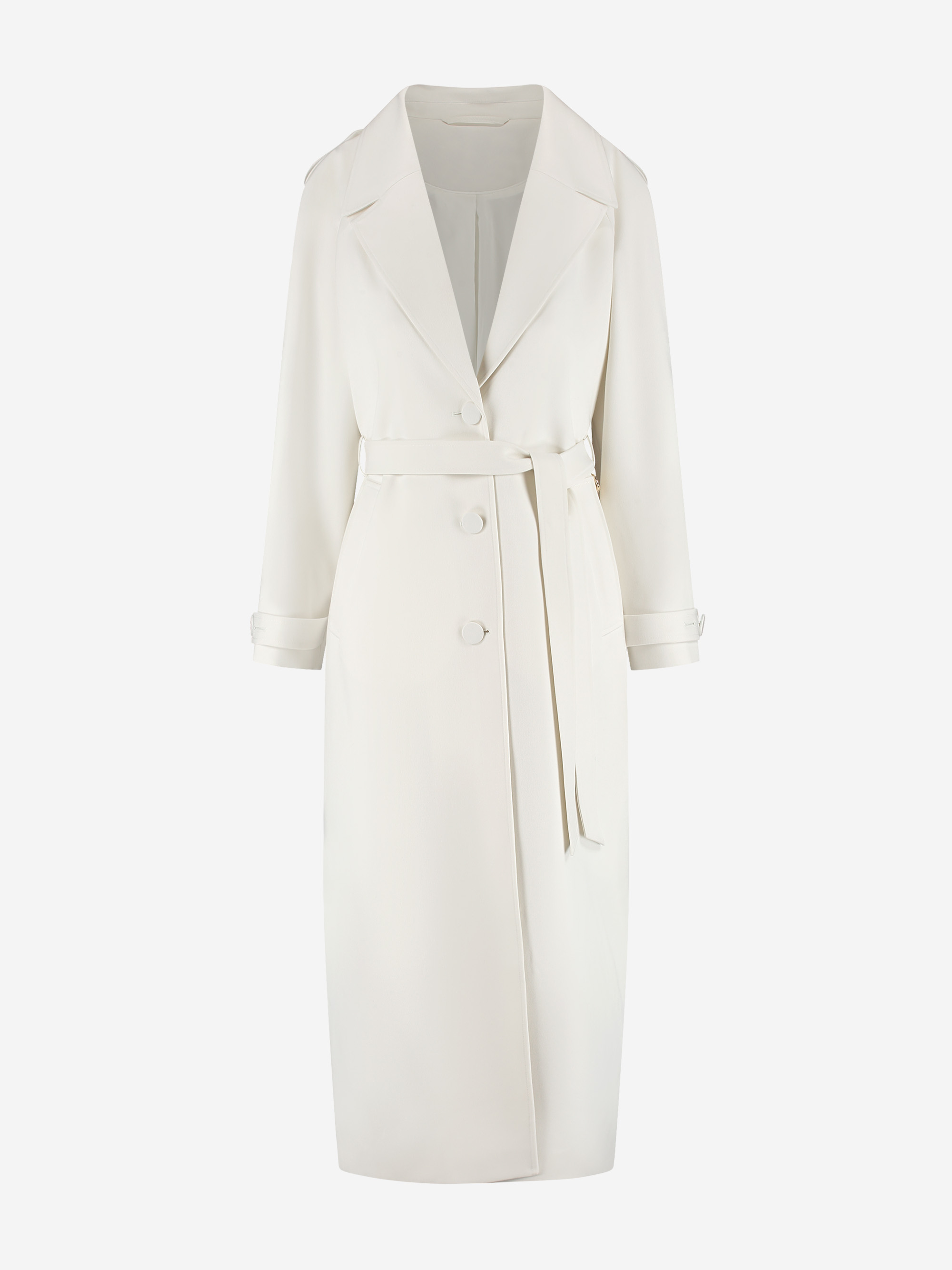 Oversized trenchcoat met ceintuur en logo detail
