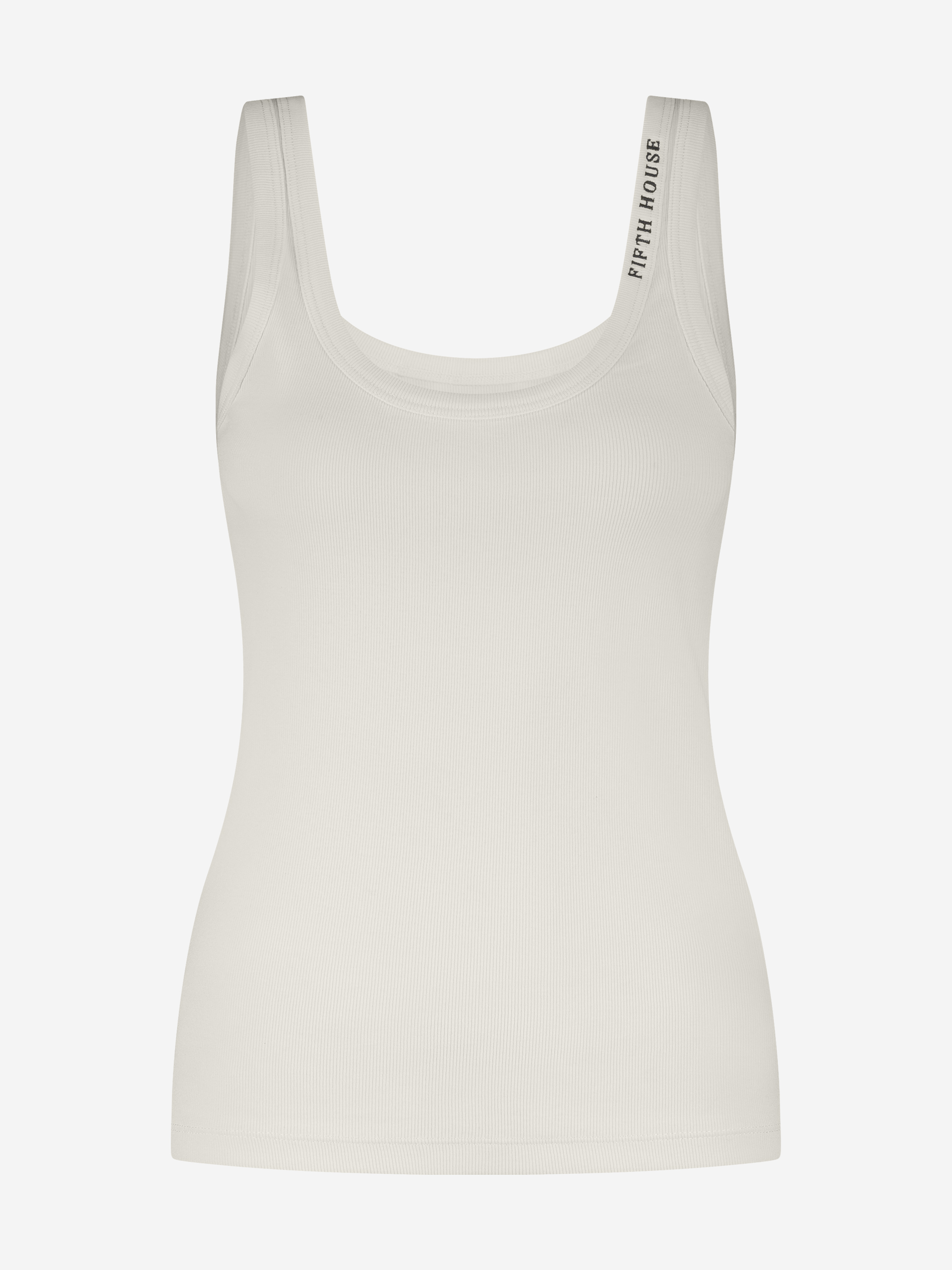 Geribbelde tanktop met FH logo bij hals