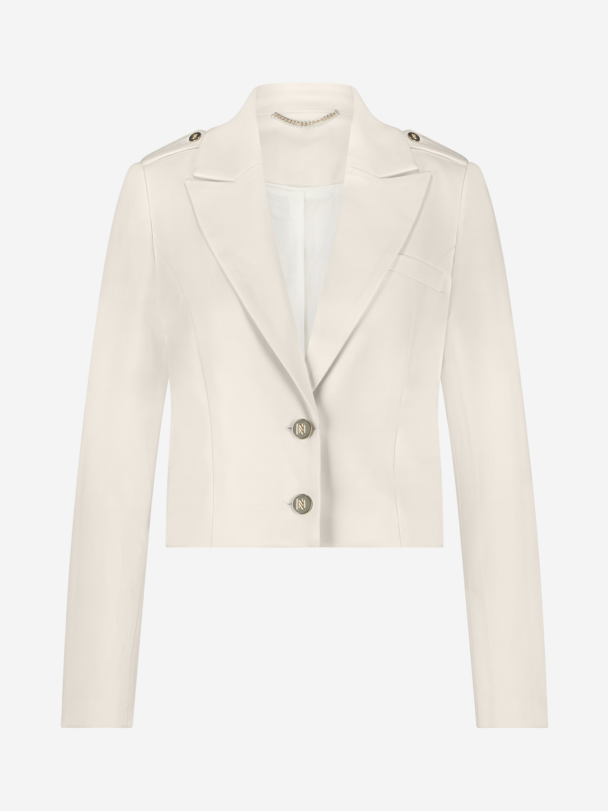 Short blazer with N-buttons
