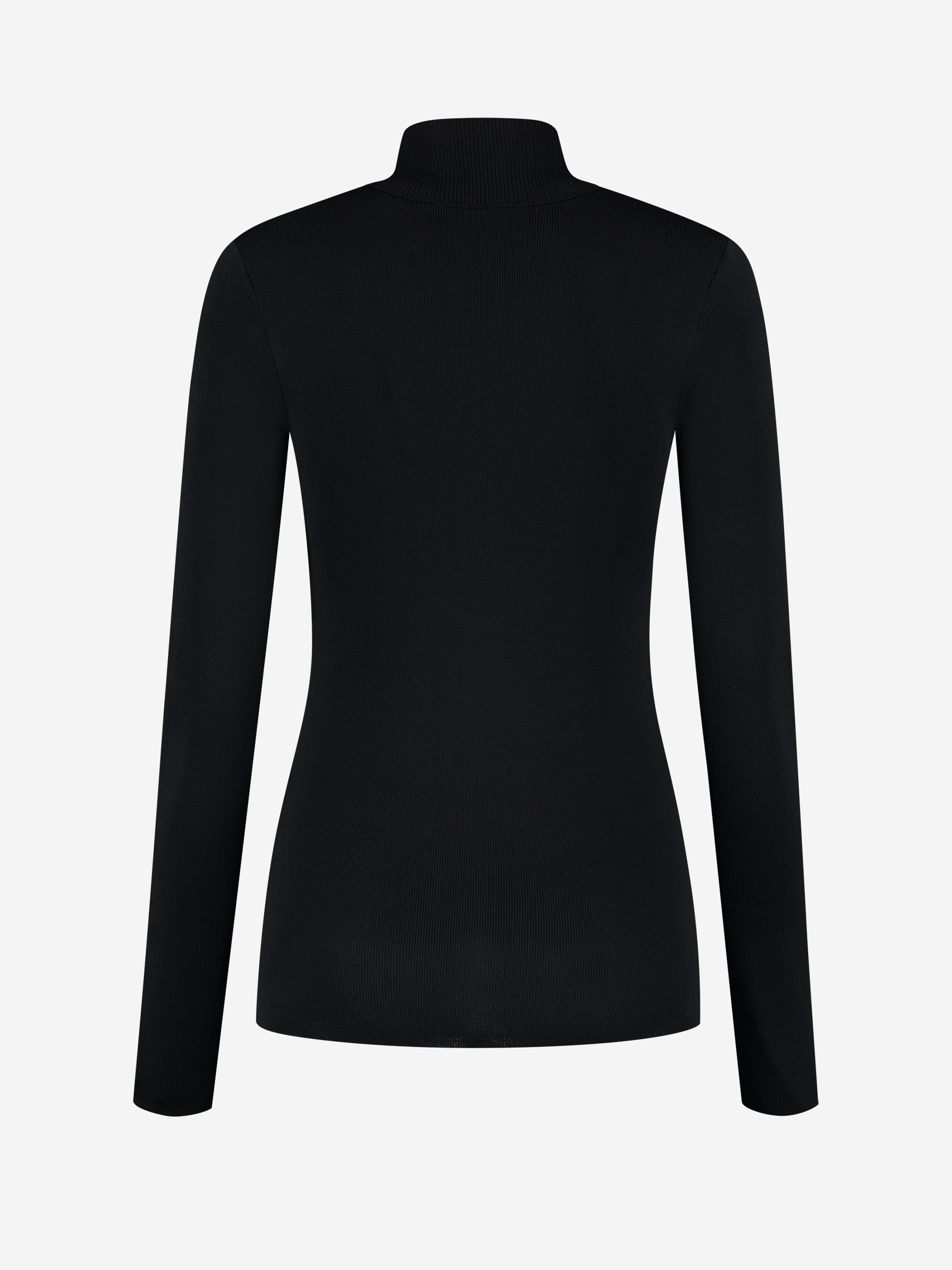Fitted top with logo patch and turtleneck