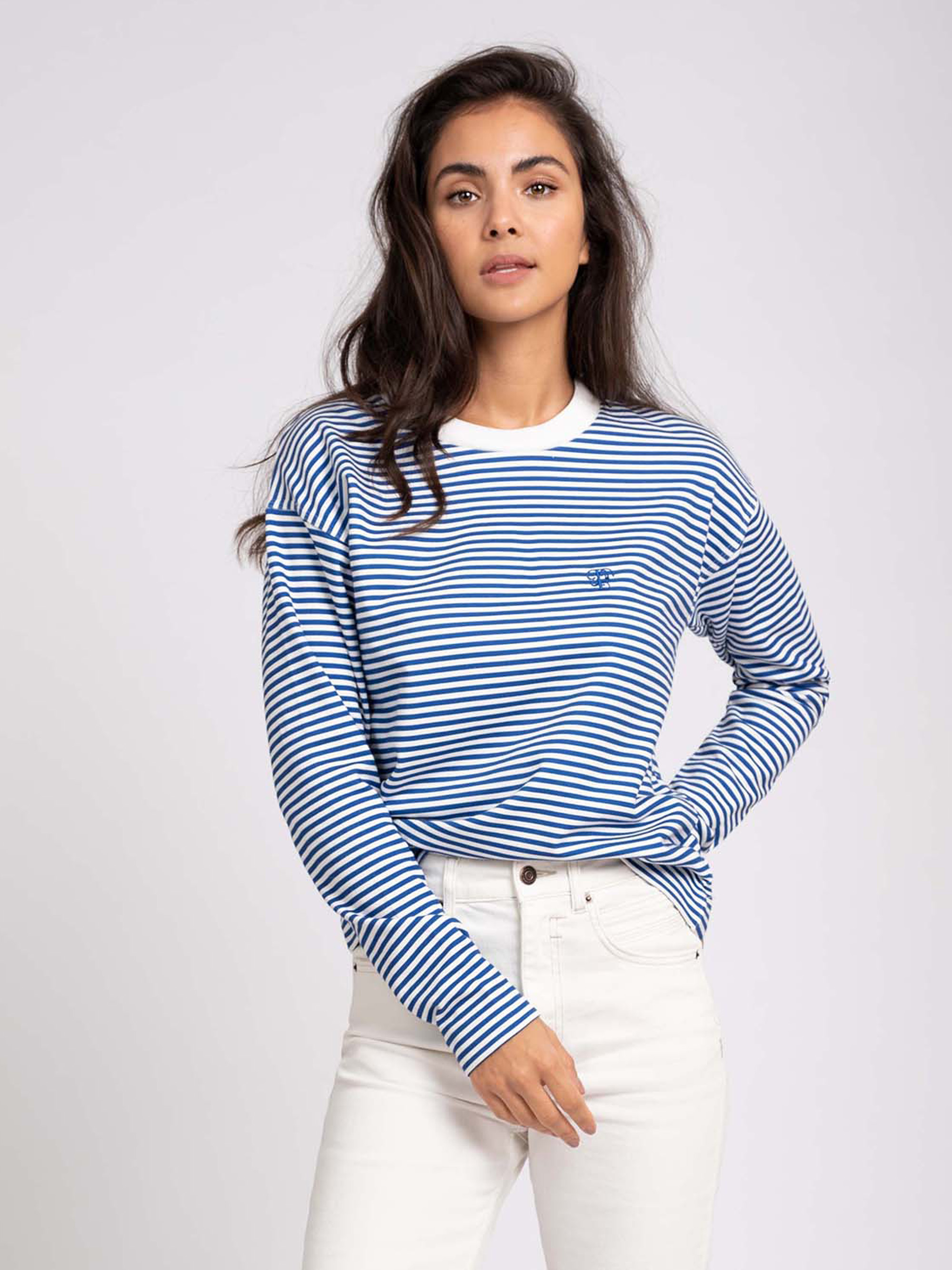  Striped long sleeve top