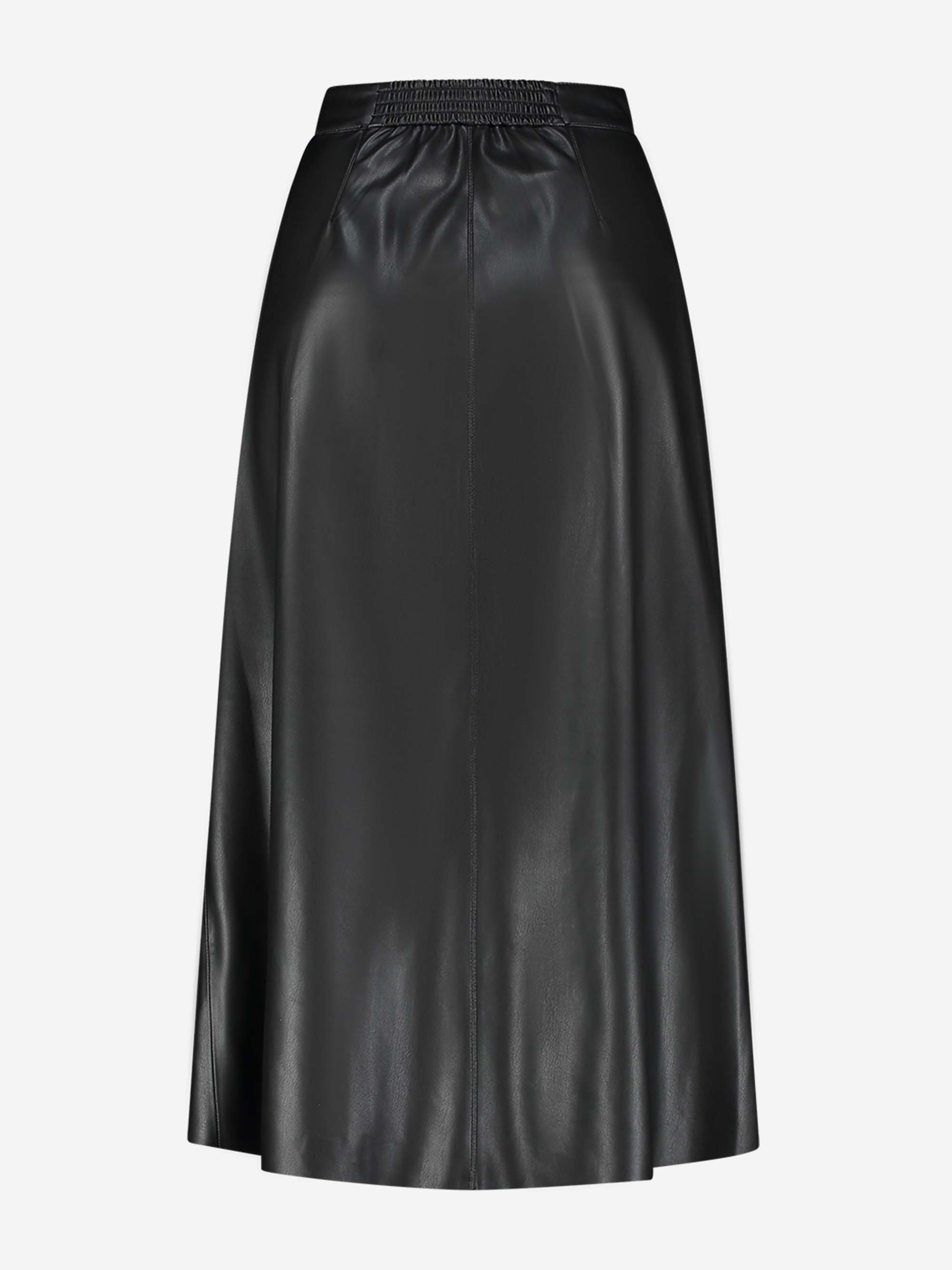 Vegan leather maxi skirt with high rise