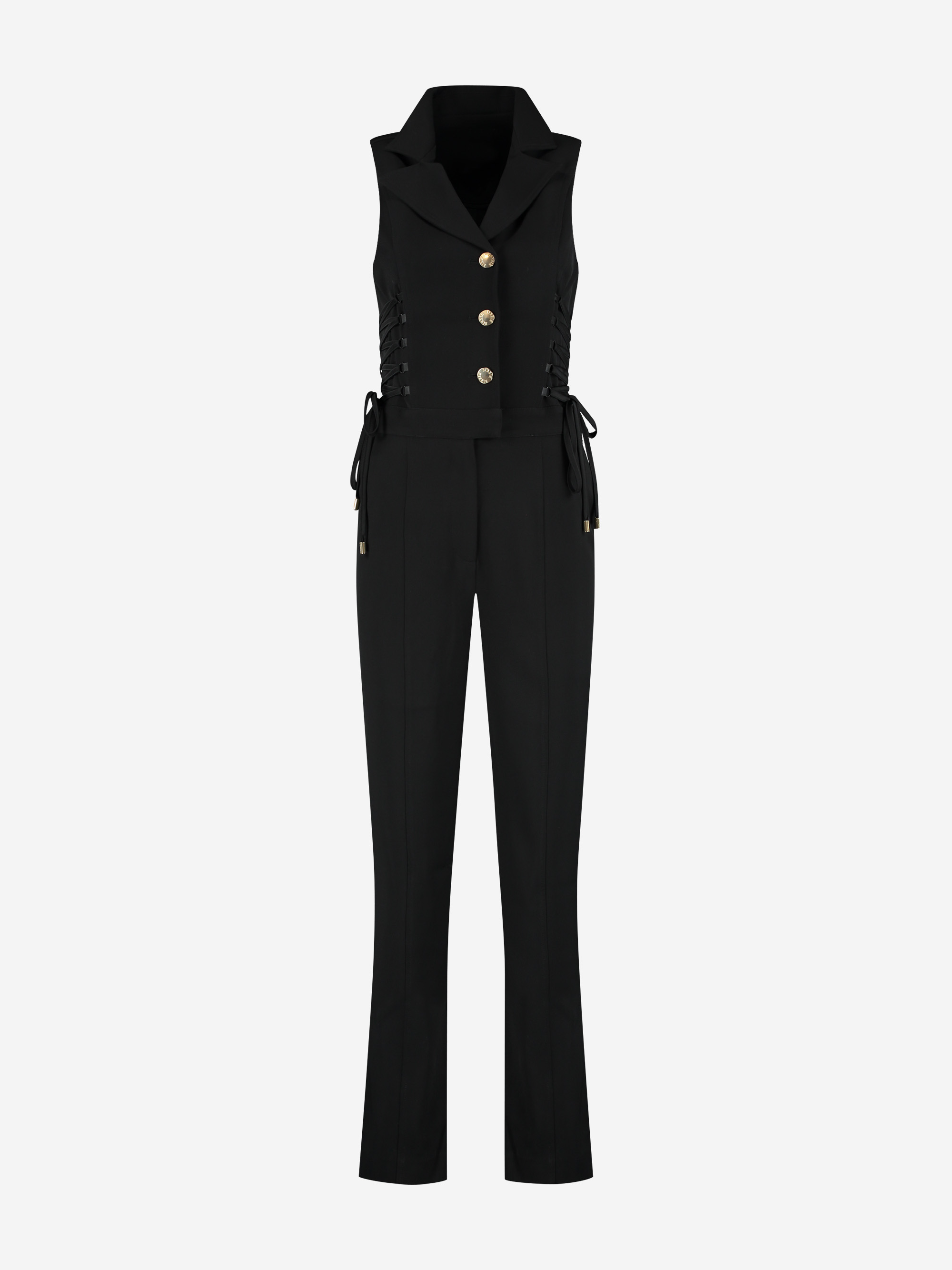 Aansluitende jumpsuit met veter details