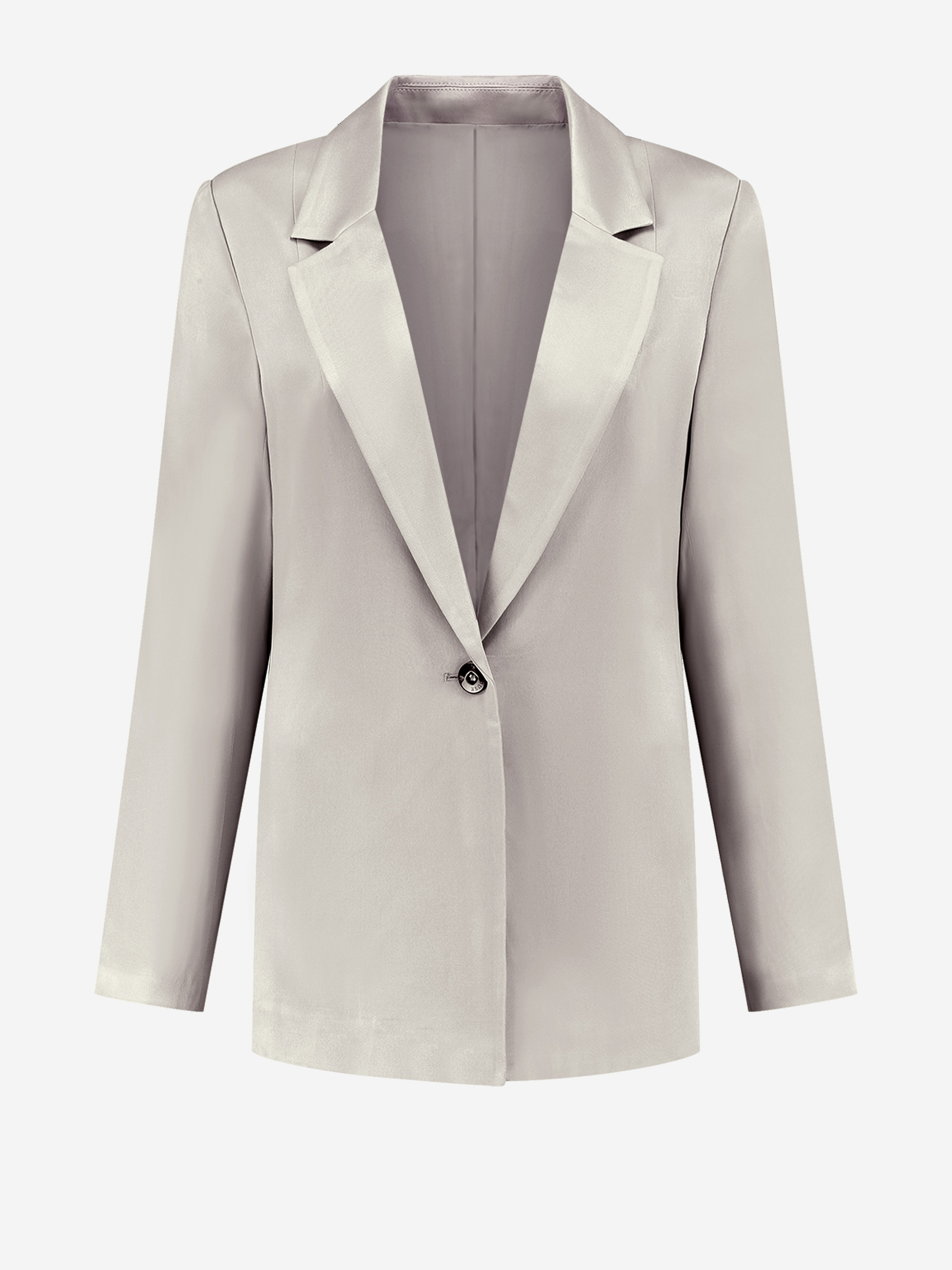 Satin look single-breasted blazer 