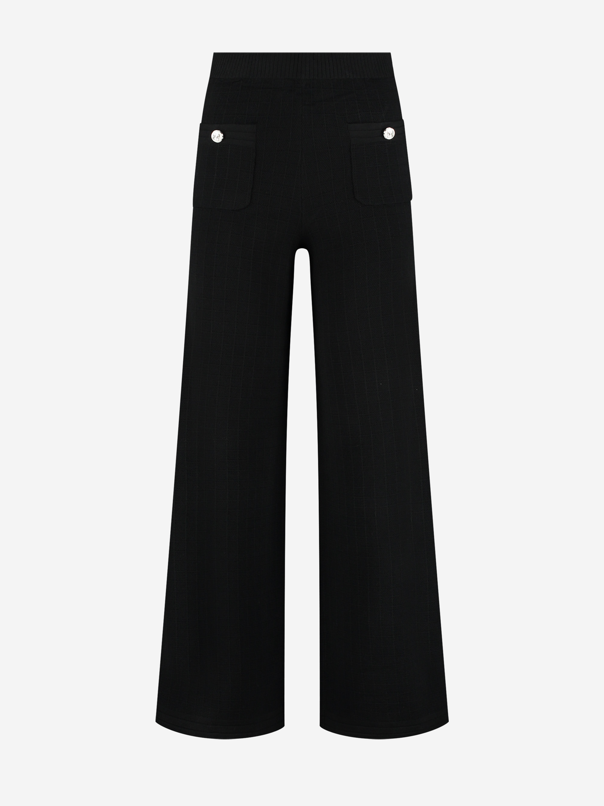 High waist pantalon met elastische tailleband