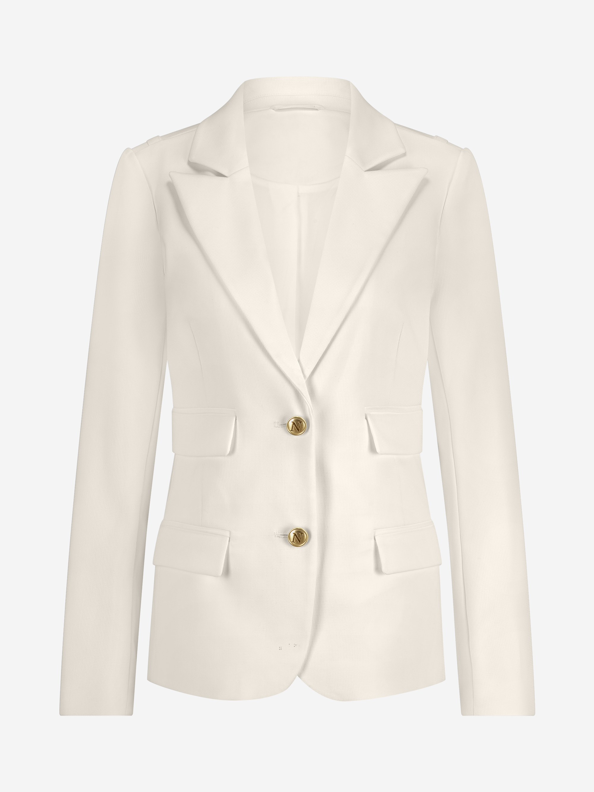 Blazer met N-knopen en dubbele klepzakken