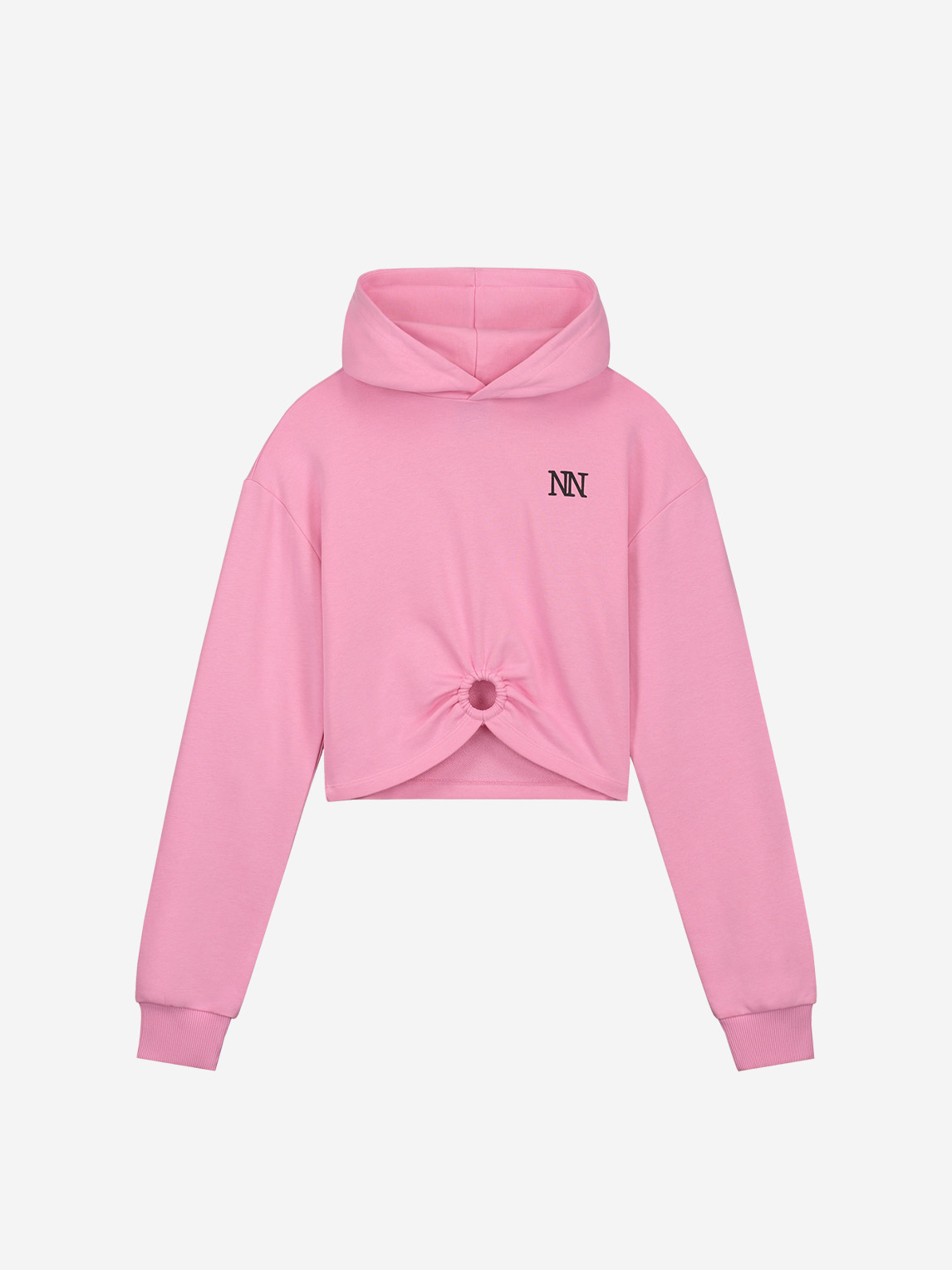 Cropped hoodie met ring