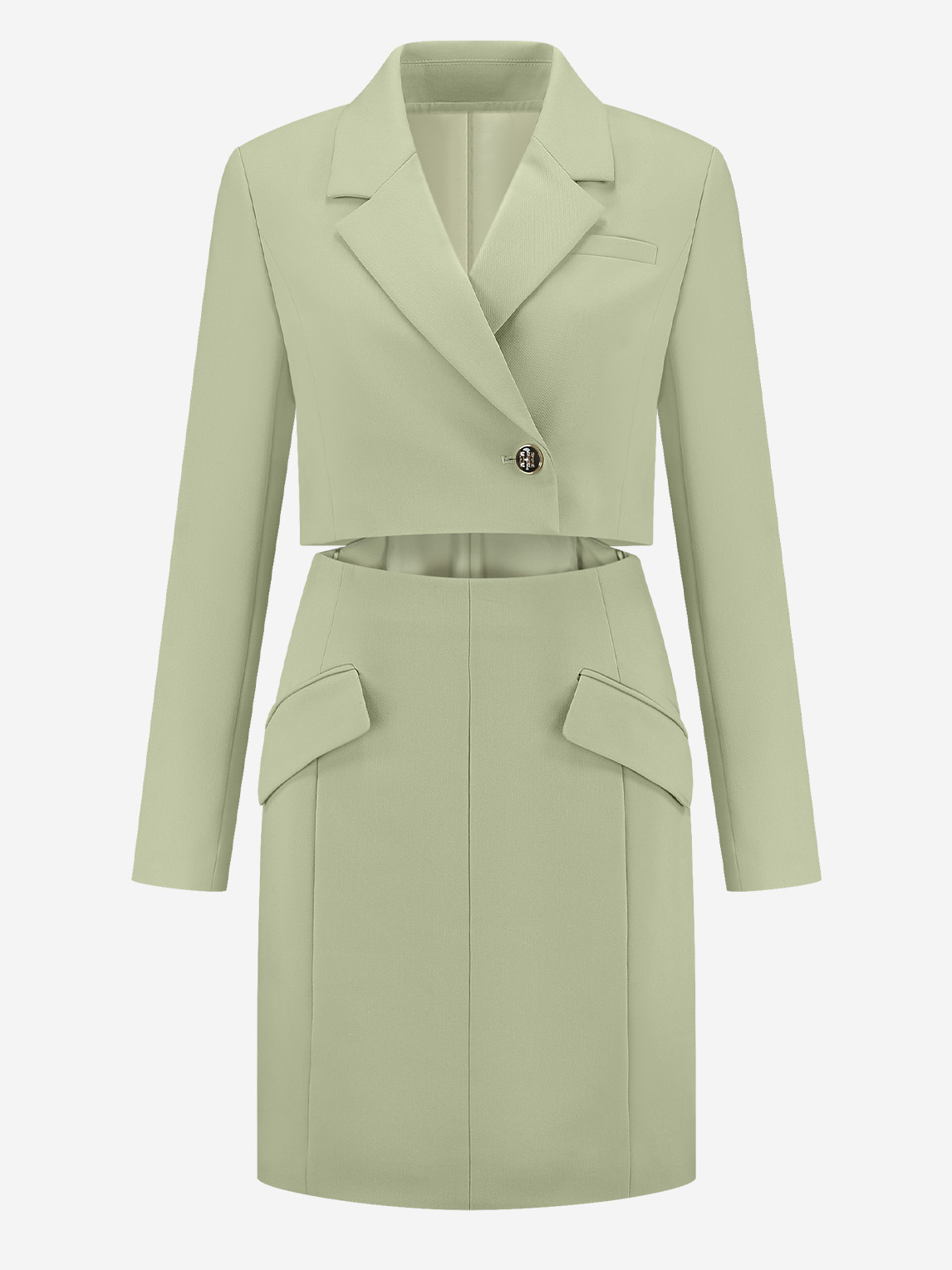 Blazer jurk met open detail