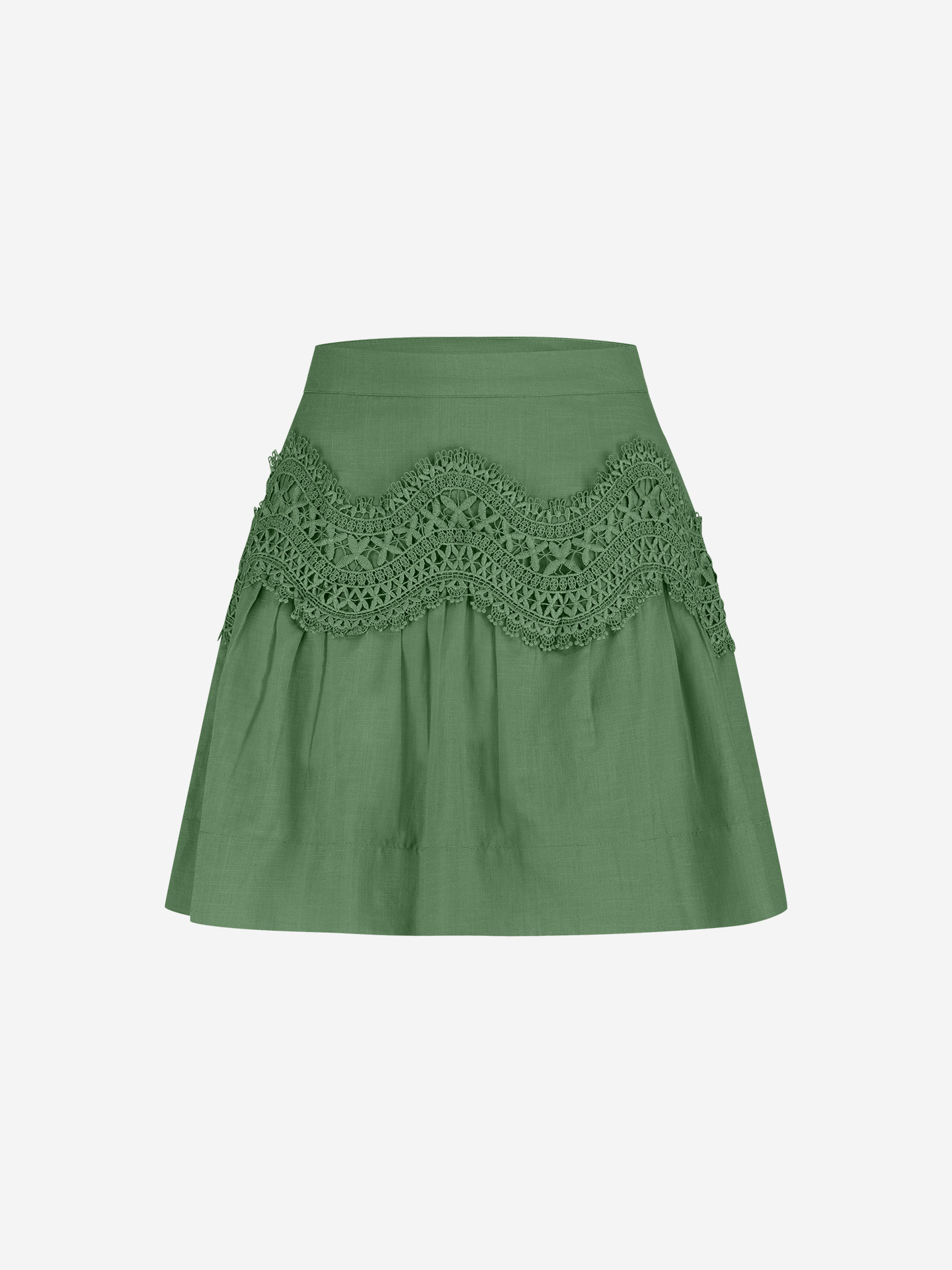 A-lijn rok met broderie anglaise