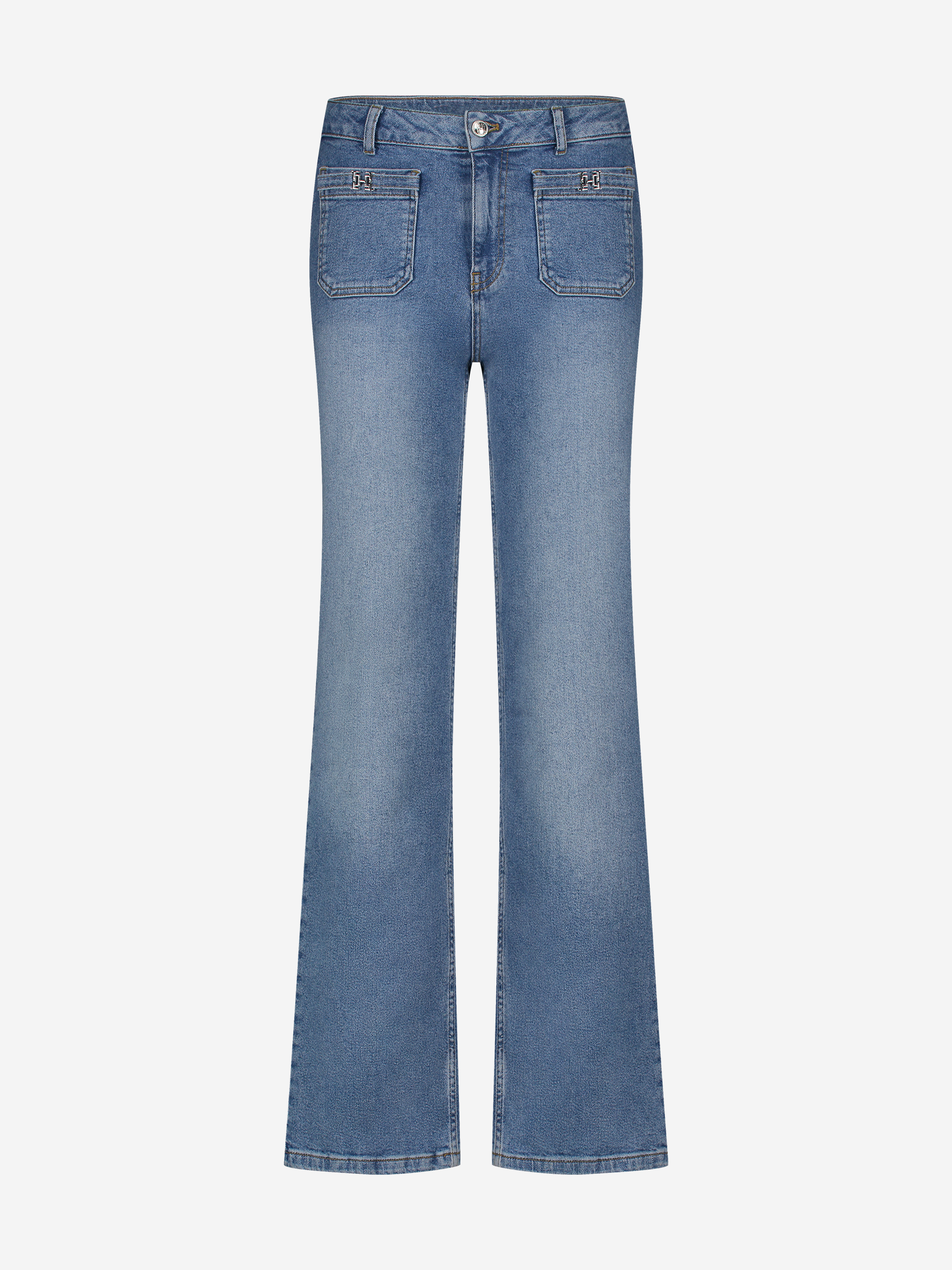 Jeans met rechte pijpen en FH detail