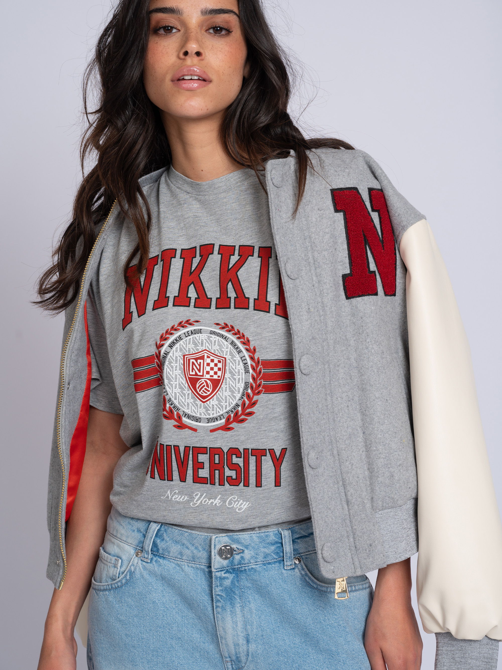 T-shirt with graphic NIKKIE university print