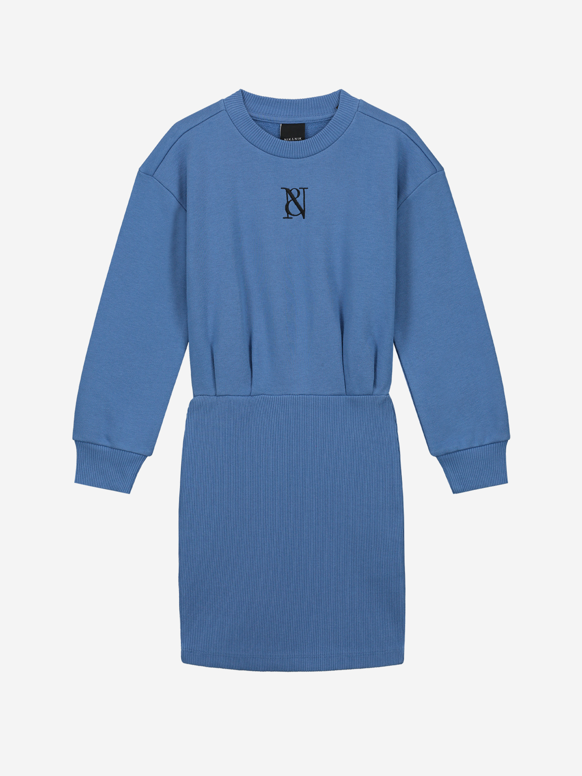 Sweaterjurk met geribbelde onderkant