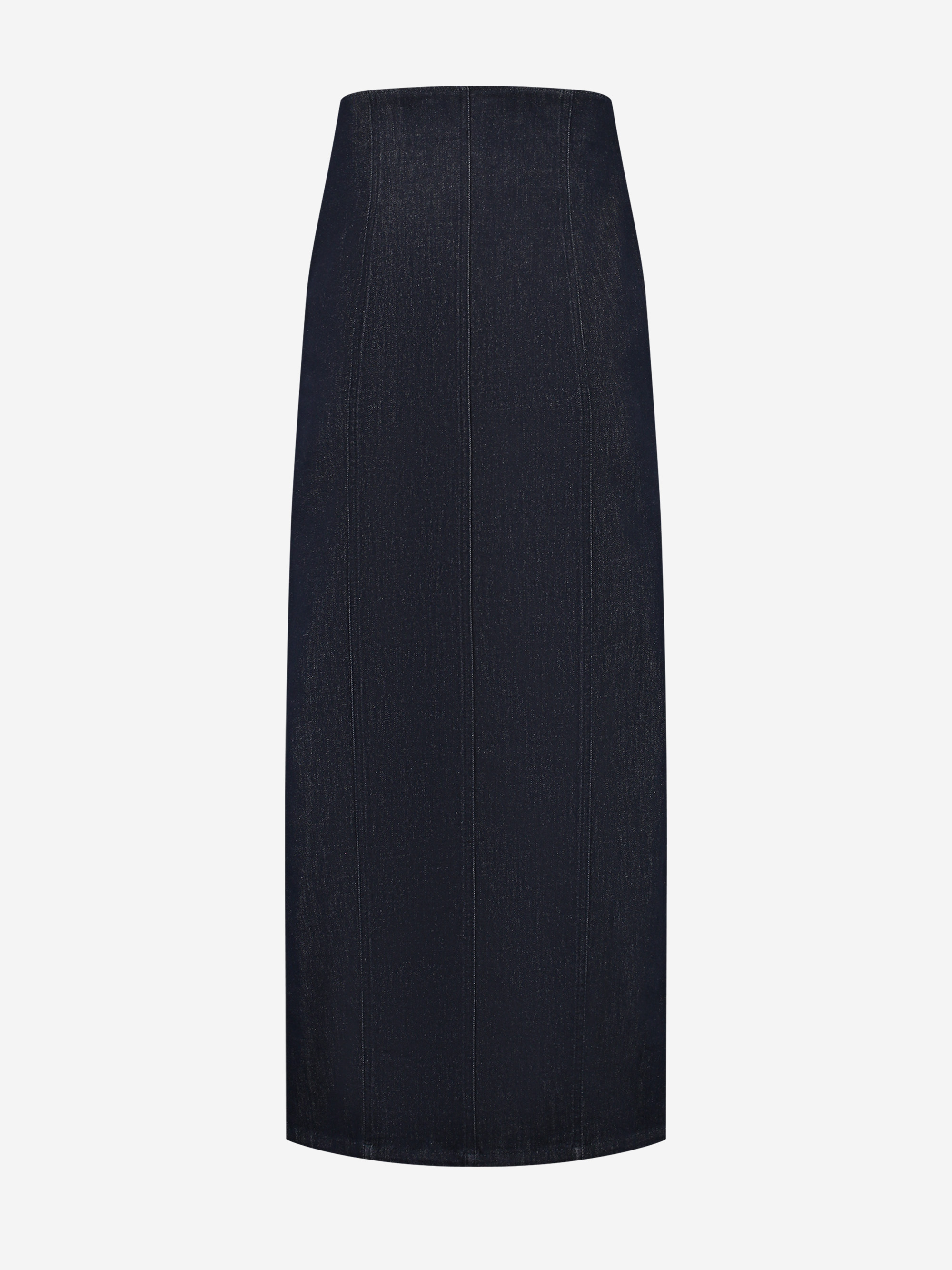 Long denim skirt with buttons