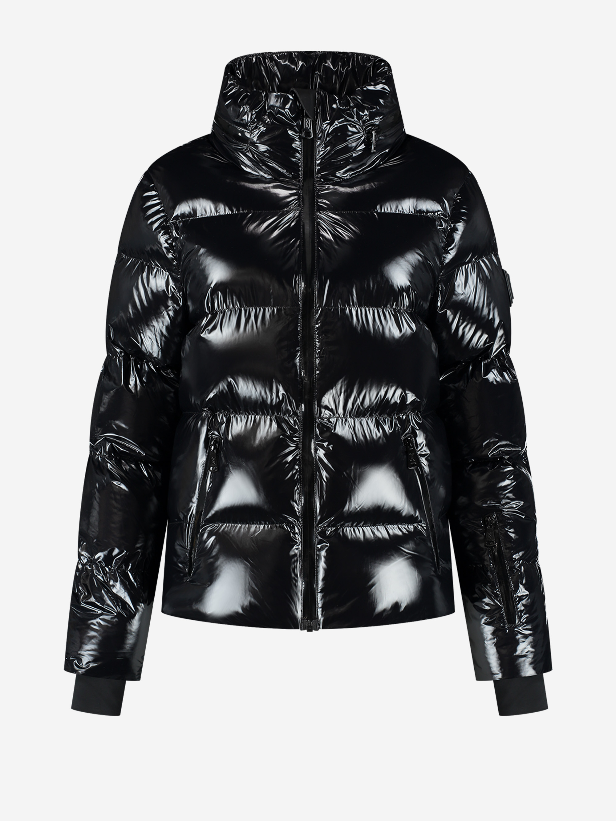 Ski jacket with metallic look