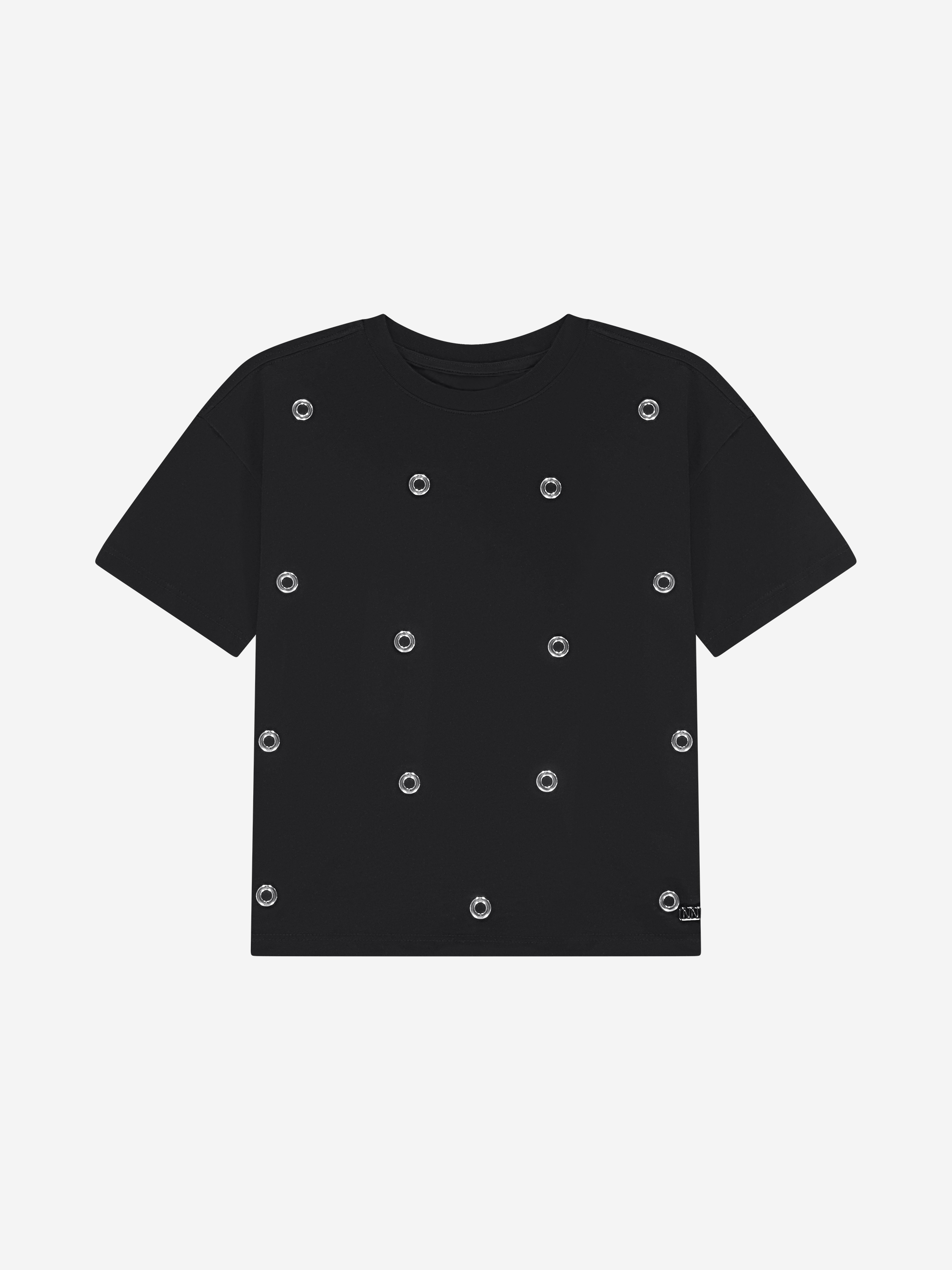 T-shirt met decoratieve ringetjes