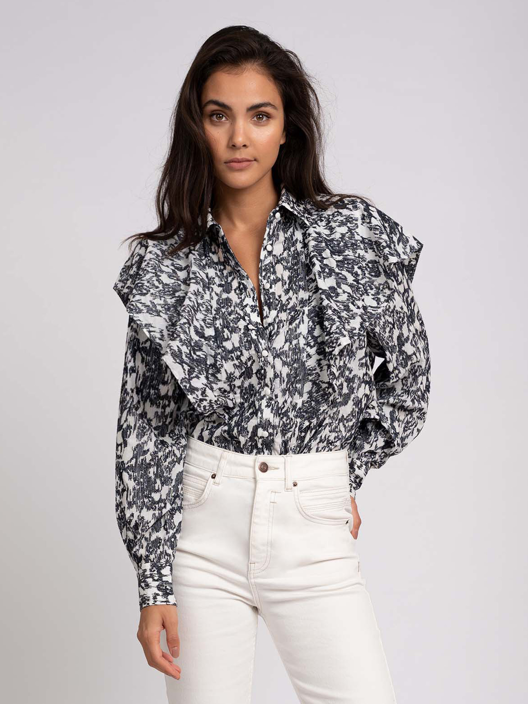 katoenen Blouse met print 