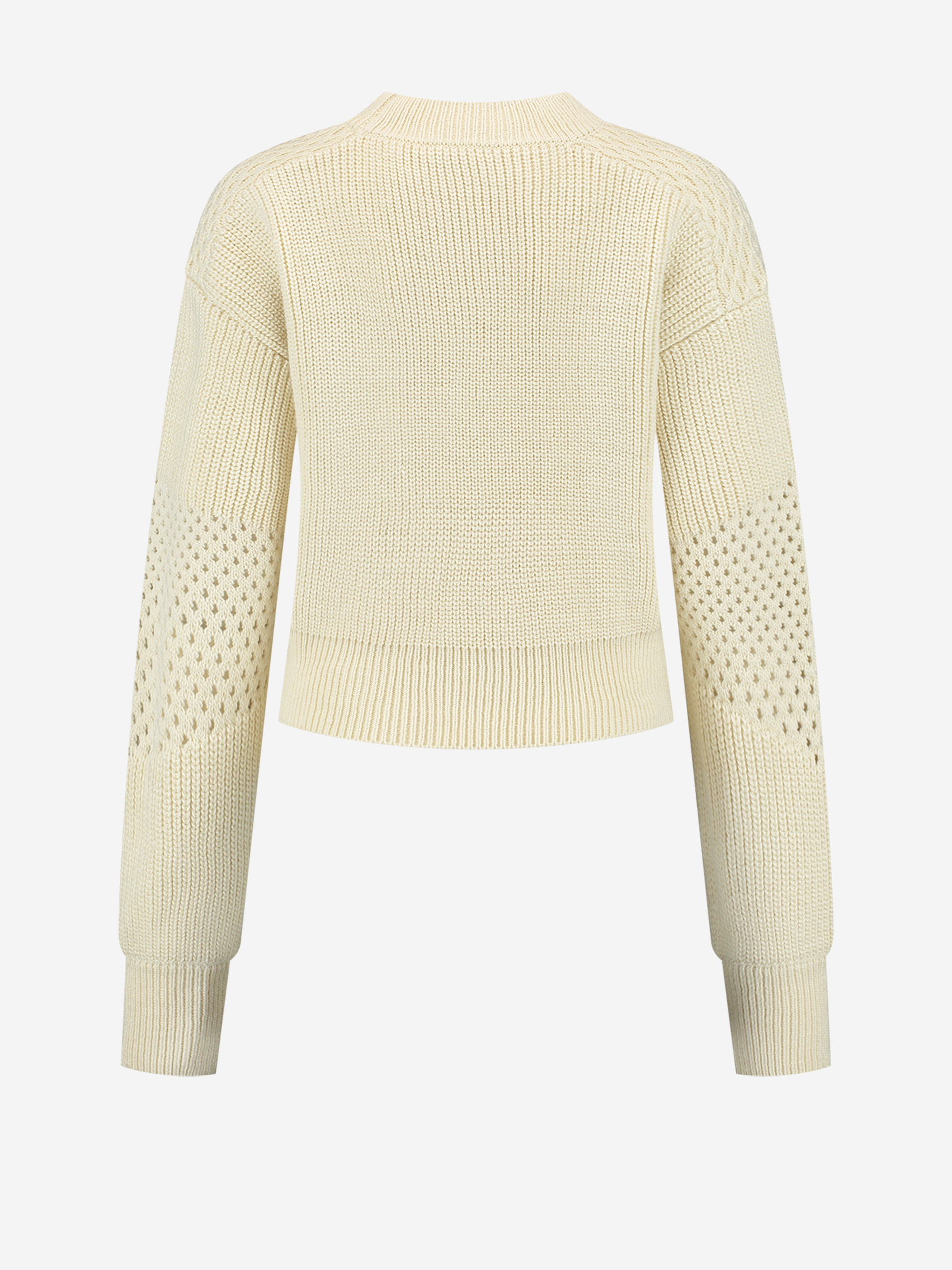 Kabelgebreide trui met turtleneck